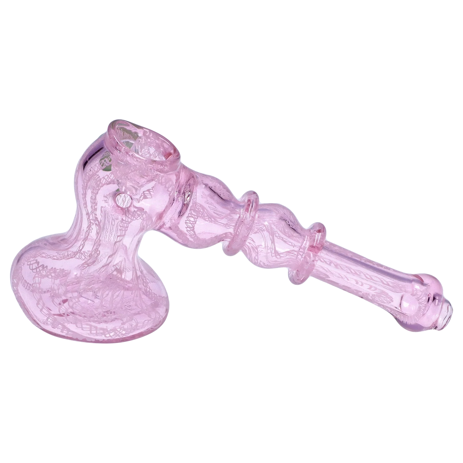 DankStop Pink Twist Hammer Bubbler - 6 in. DankStop Pink Twist Hammer Bubbler - 6 in.