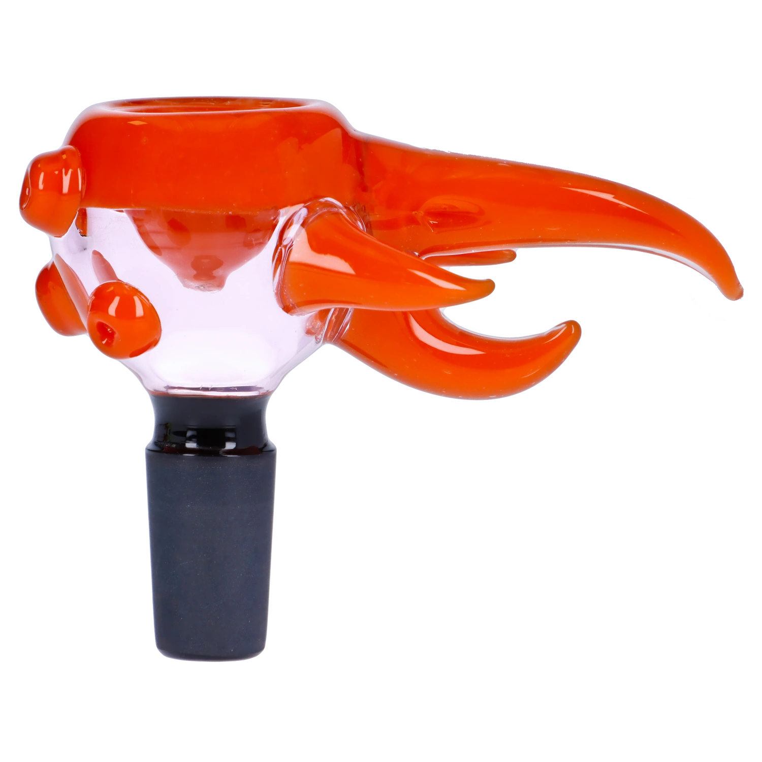 Close-up of the 14mm Bird Mouth Bowl, showing its curved glass design against a plain white background. Close-up of the 14mm Bird Mouth Bowl, showing its curved glass design against a plain white background.