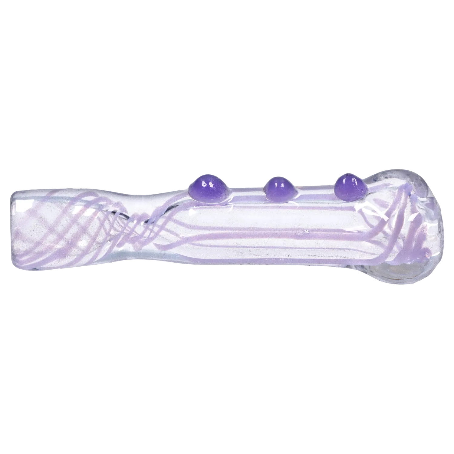 A front view of the 3-inch Dankstop Slime Line One Hitter, showcasing its clear glass construction and simple, handheld design. A front view of the 3-inch Dankstop Slime Line One Hitter, showcasing its clear glass construction and simple, handheld design.