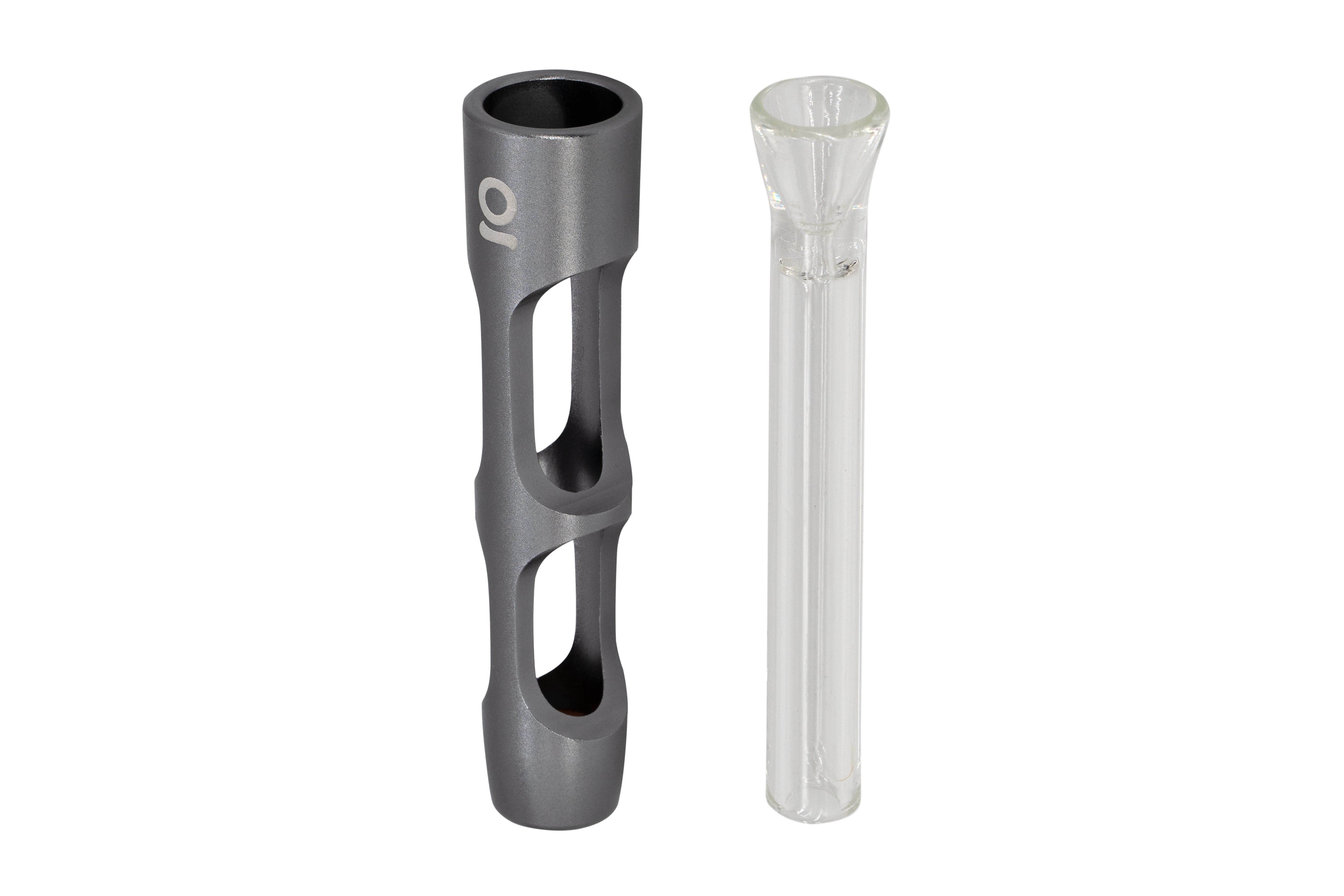Aluminum and Glass Chillum Pipe Aluminum and Glass Chillum Pipe