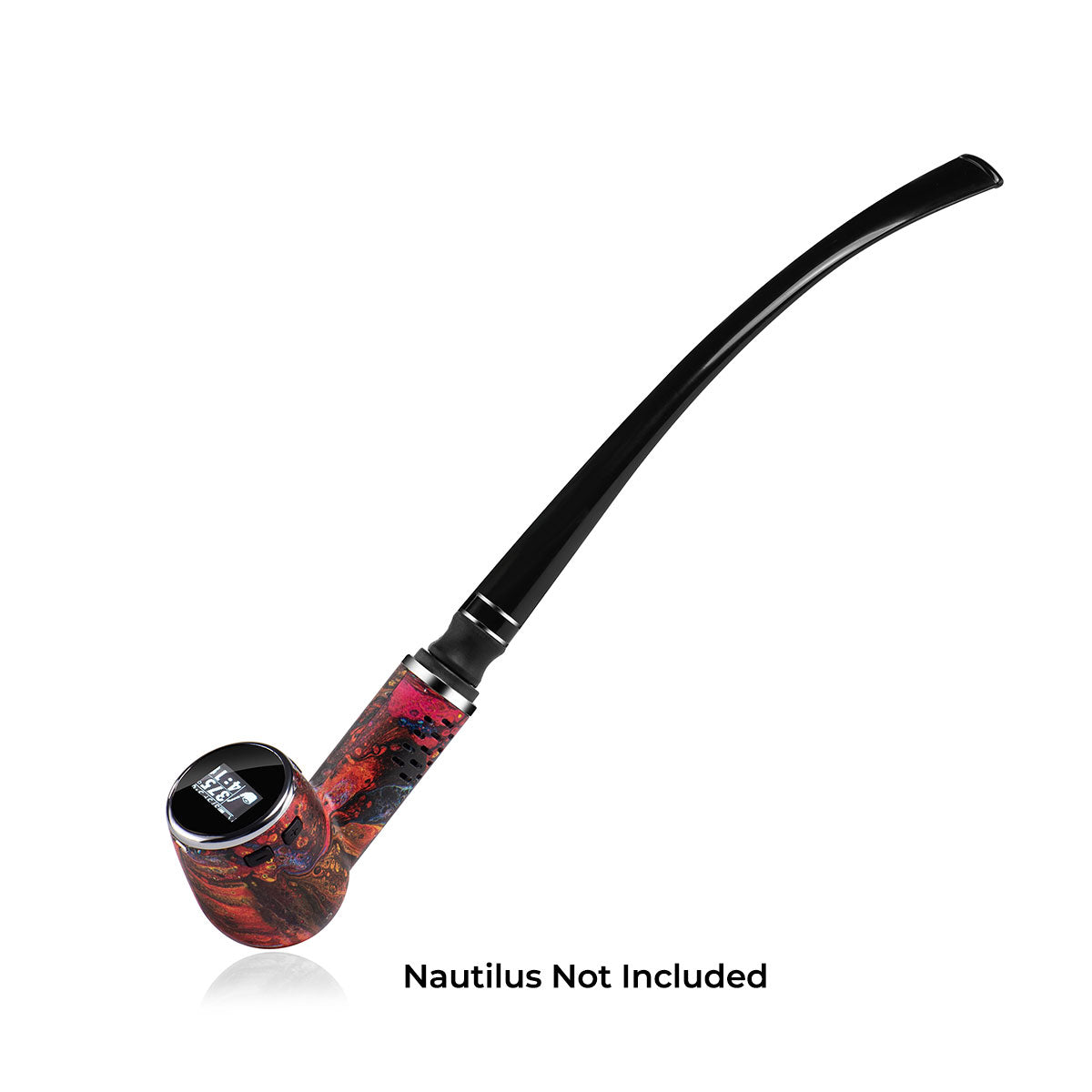 A side view of the Nautilus Churchwarden Stem Kit, showing a long, slender stem with a patterned bowl. A side view of the Nautilus Churchwarden Stem Kit, showing a long, slender stem with a patterned bowl.