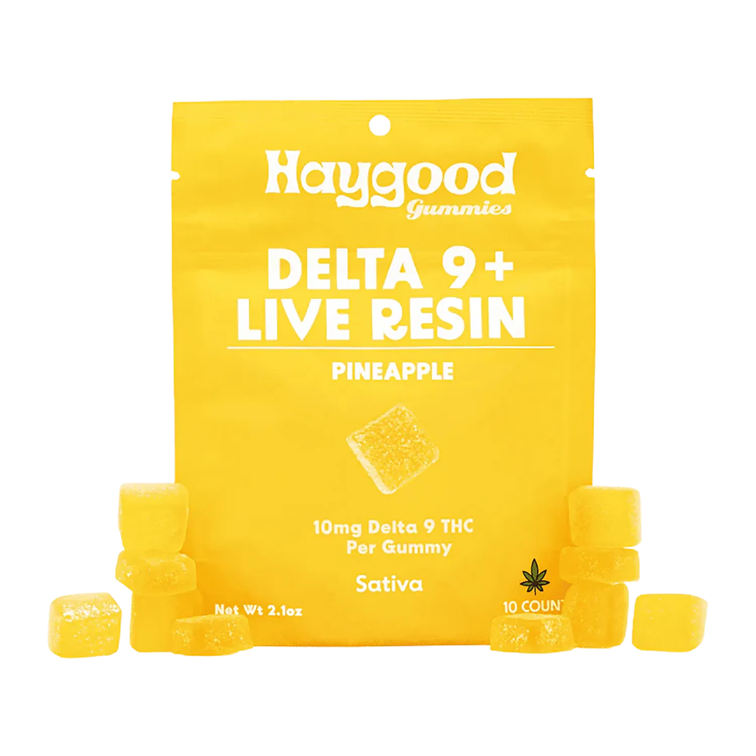 Haygood Farms D9 THC Live Resin Gummies - Sativa - Pineapple Haygood Farms D9 THC Live Resin Gummies - Sativa - Pineapple