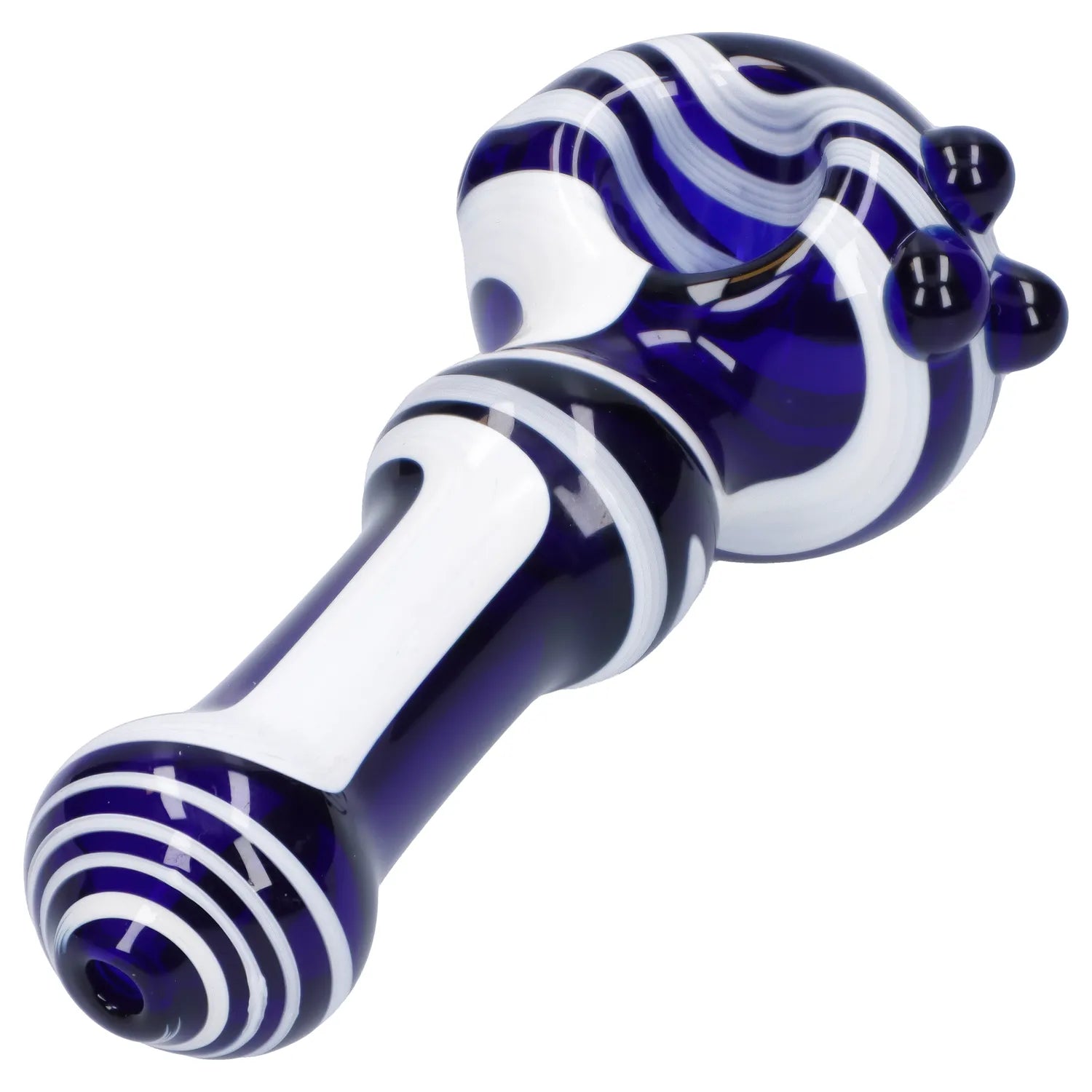 A front view of the Swirl Color Tube Pipe - 4.5 in, showcasing its colorful swirl pattern and glass construction. A front view of the Swirl Color Tube Pipe - 4.5 in, showcasing its colorful swirl pattern and glass construction.