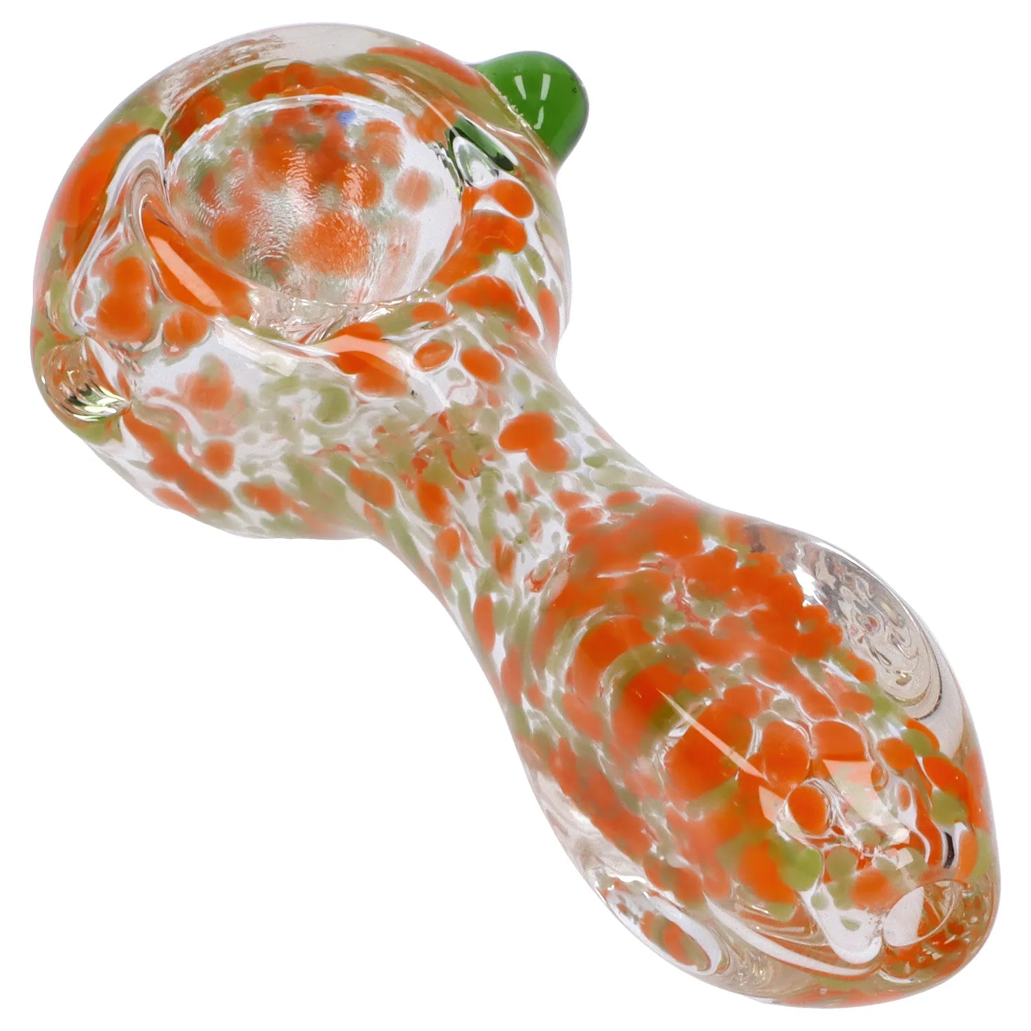 Front view of the 3.5-inch Frit Glass with Square Mouth Pipe, showing a colorful glass pipe against a plain white background. Front view of the 3.5-inch Frit Glass with Square Mouth Pipe, showing a colorful glass pipe against a plain white background.