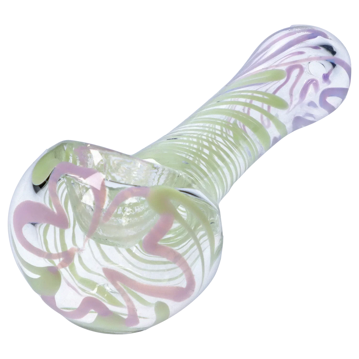 DankStop 3-inch Glass Tight Swirl Hand Pipe DankStop 3-inch Glass Tight Swirl Hand Pipe