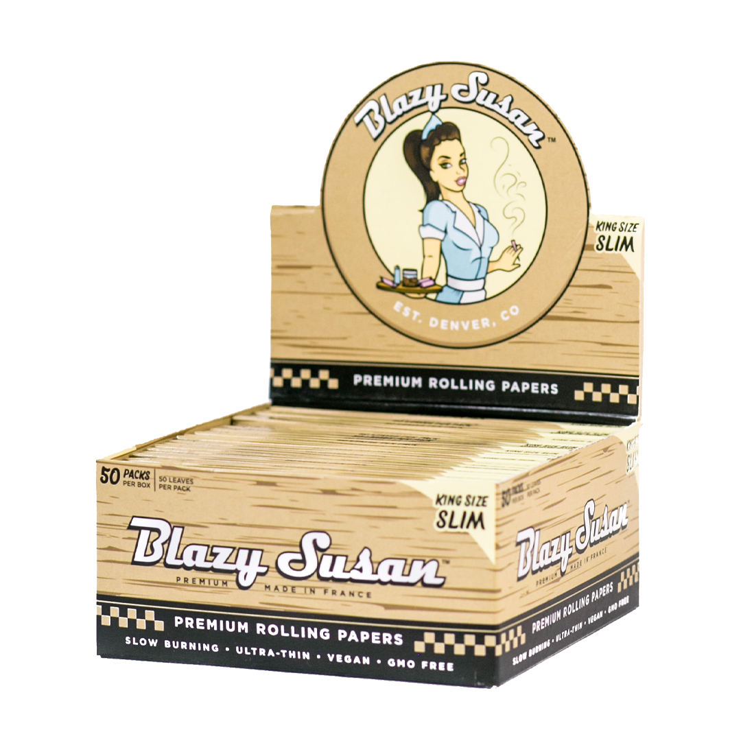 Unbleached Rolling Papers package with a front view of the branded design, featuring a vintage-style illustration and text details. Unbleached Rolling Papers package with a front view of the branded design, featuring a vintage-style illustration and text details.