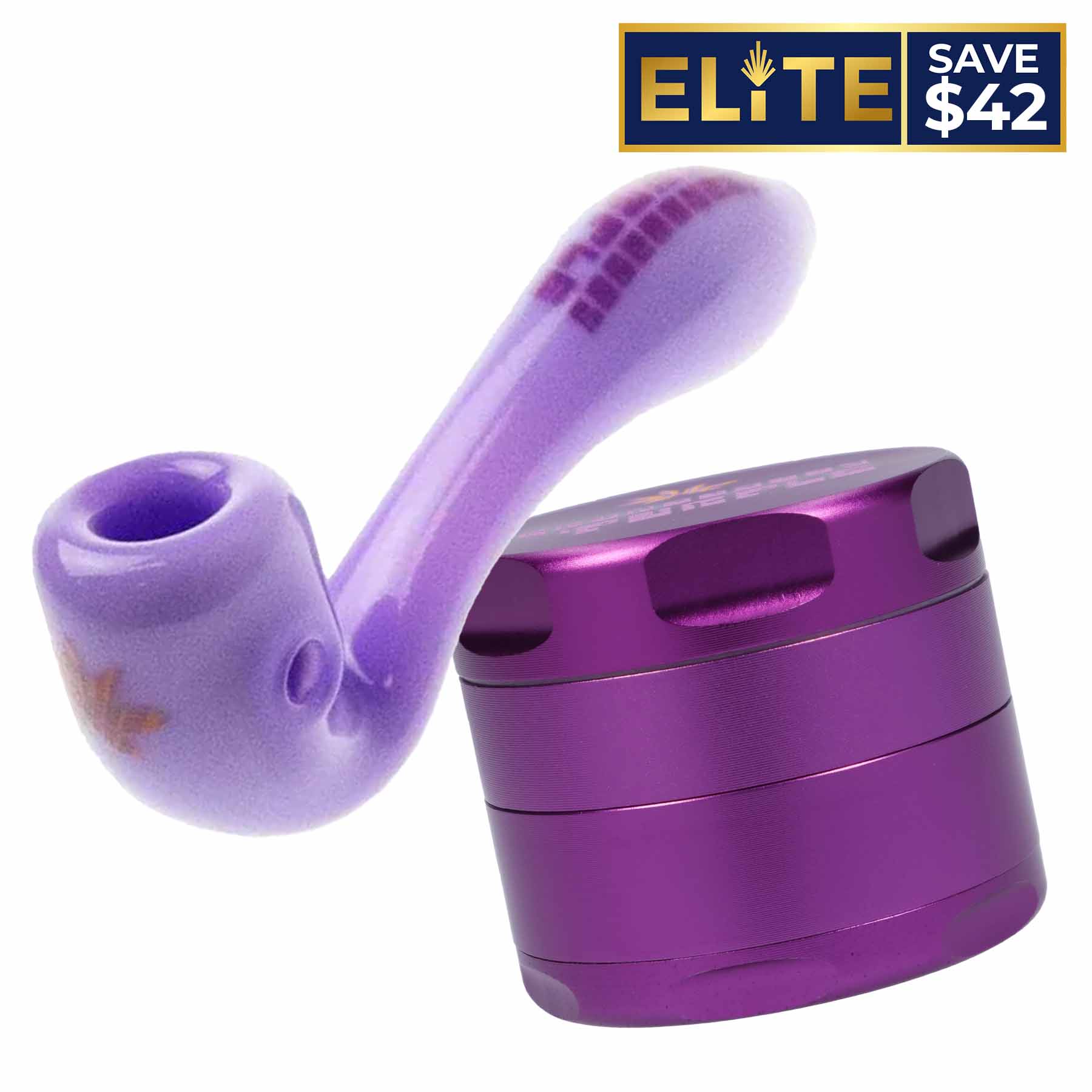 Front view of the PPP The GDP Combo, a purple container with a white label displaying the text “Elite” and a price. Front view of the PPP The GDP Combo, a purple container with a white label displaying the text “Elite” and a price.