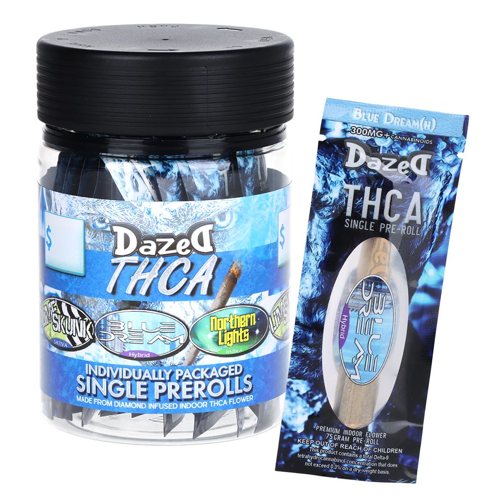 Dazed Icewalkerz THCA Pre-Rolls - .75g / 1pc / Assorted Strains - 25CT JAR Dazed Icewalkerz THCA Pre-Rolls - .75g / 1pc / Assorted Strains - 25CT JAR
