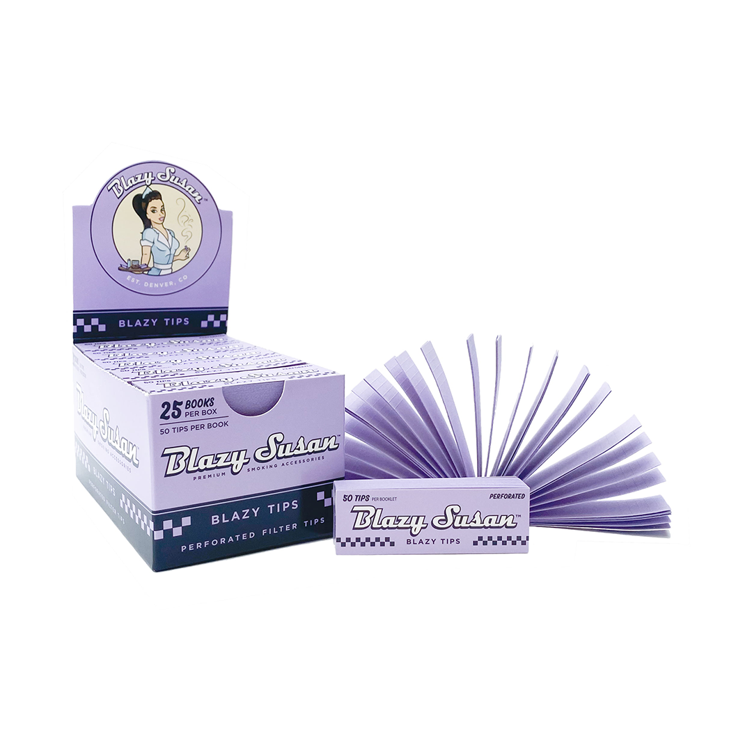 Front view of Filter Tips packaging, displaying stacked booklets with the brand logo and product name prominently featured. Front view of Filter Tips packaging, displaying stacked booklets with the brand logo and product name prominently featured.