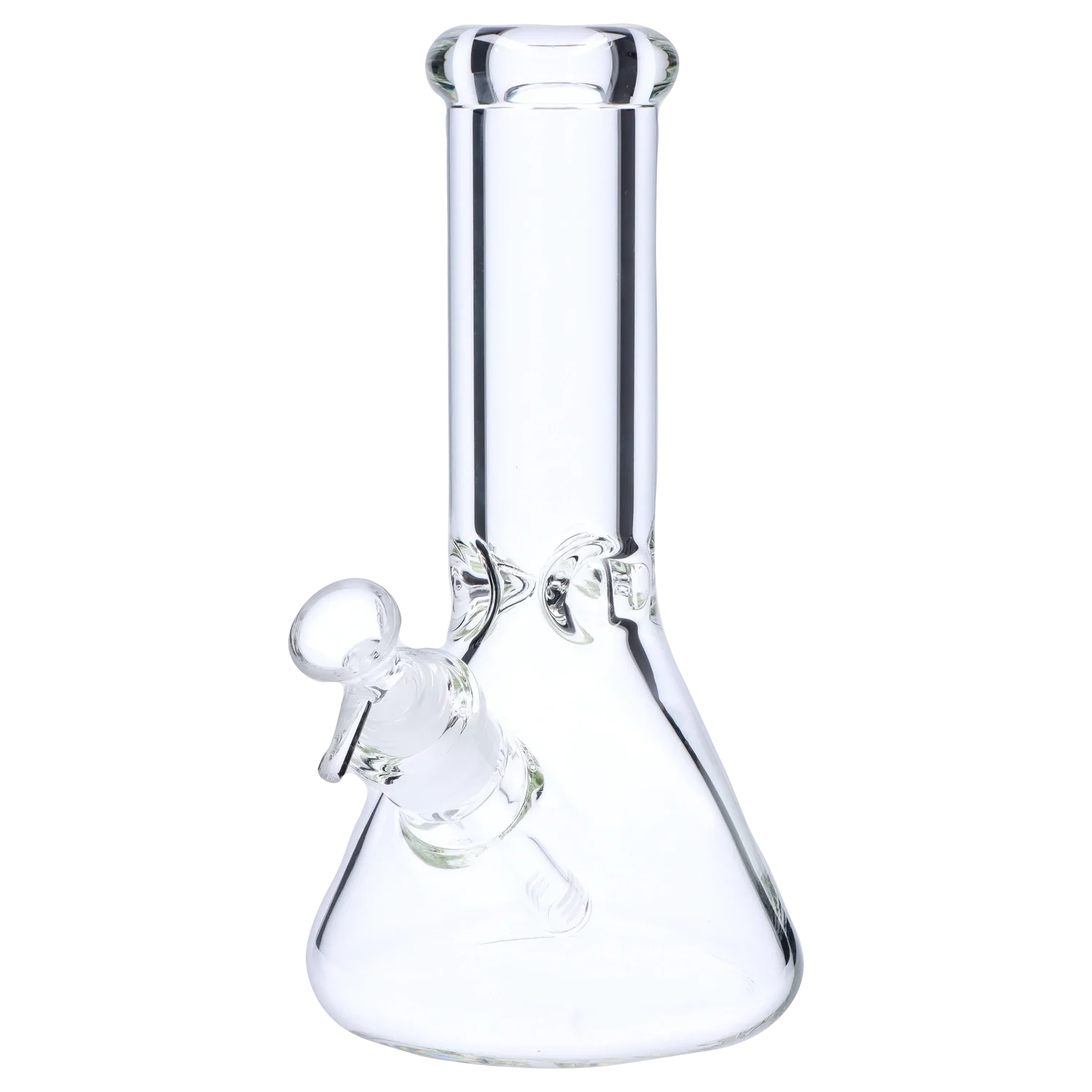 A front view of the 5mm Beaker with Ice Pinch – 10 in., showcasing its clear glass construction and simple beaker shape. A front view of the 5mm Beaker with Ice Pinch – 10 in., showcasing its clear glass construction and simple beaker shape.