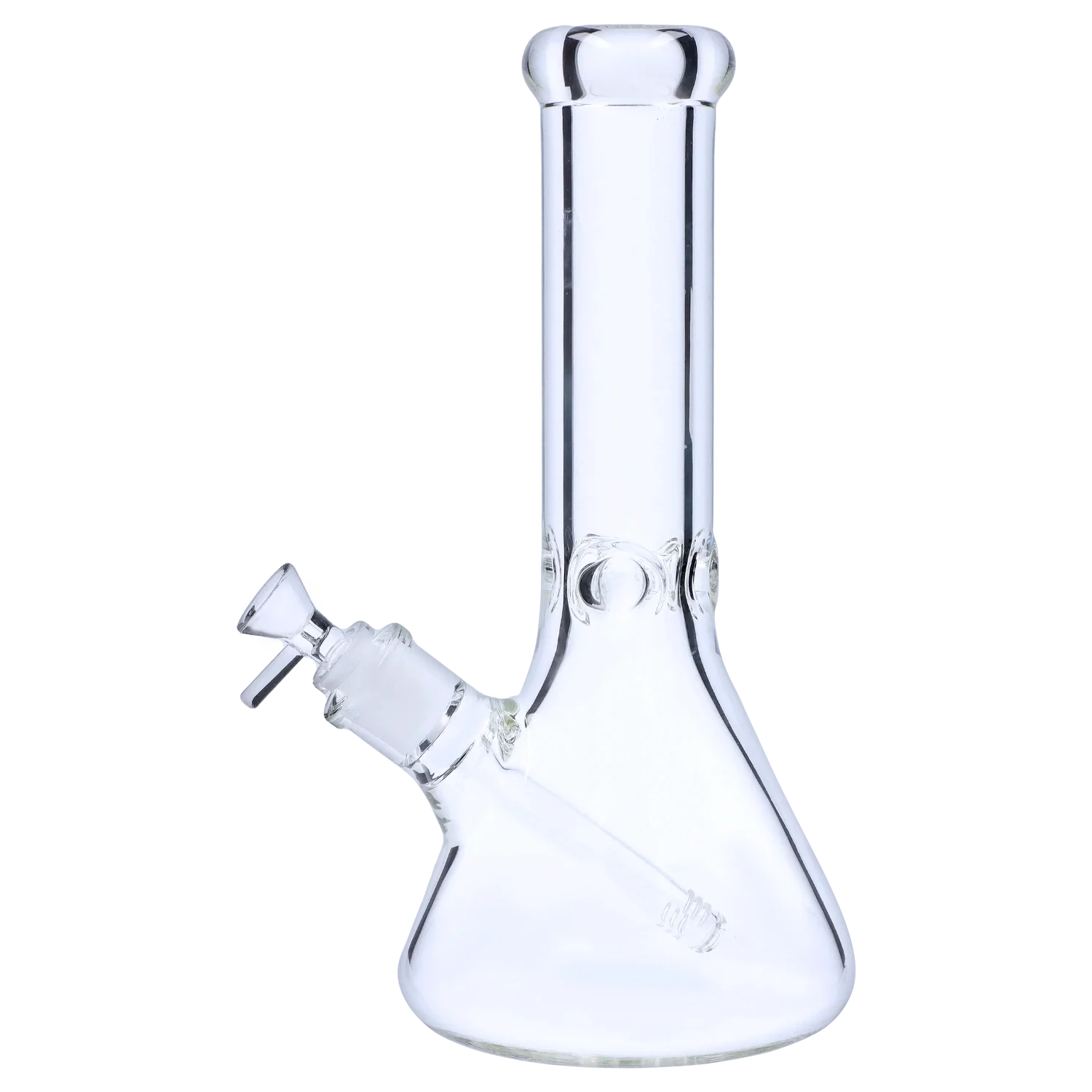 A front view of the 12-inch 9mm Beaker with Ice Pinch, showing the clear glass beaker against a plain white background. A front view of the 12-inch 9mm Beaker with Ice Pinch, showing the clear glass beaker against a plain white background.