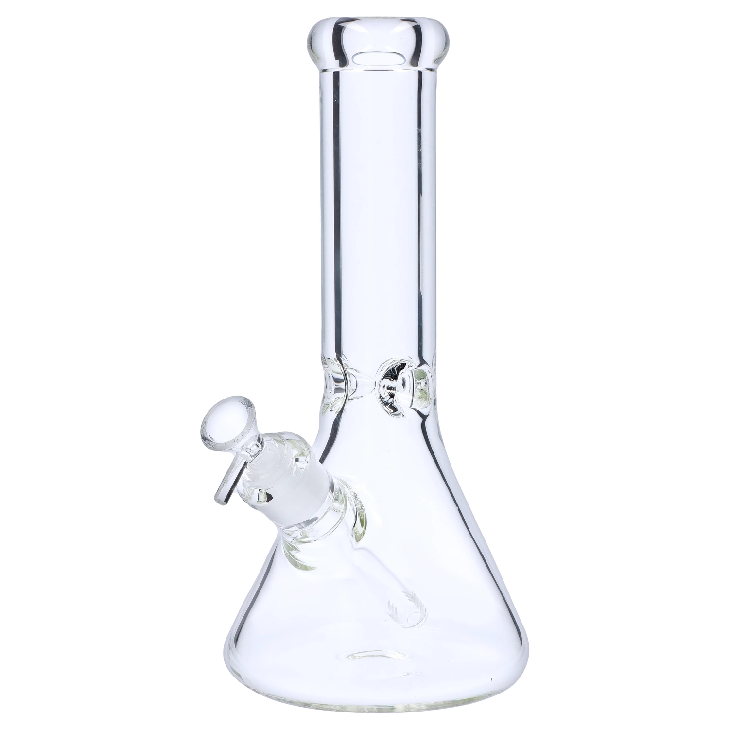 Front view of the 12-inch 5mm Beaker with Ice Pinch, showcasing the clear glass beaker design. Front view of the 12-inch 5mm Beaker with Ice Pinch, showcasing the clear glass beaker design.
