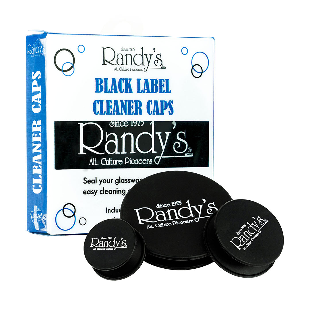 Front view of the Black Label Cleaner Caps by Randy’s, showing the product packaging against a plain white background. Front view of the Black Label Cleaner Caps by Randy’s, showing the product packaging against a plain white background.