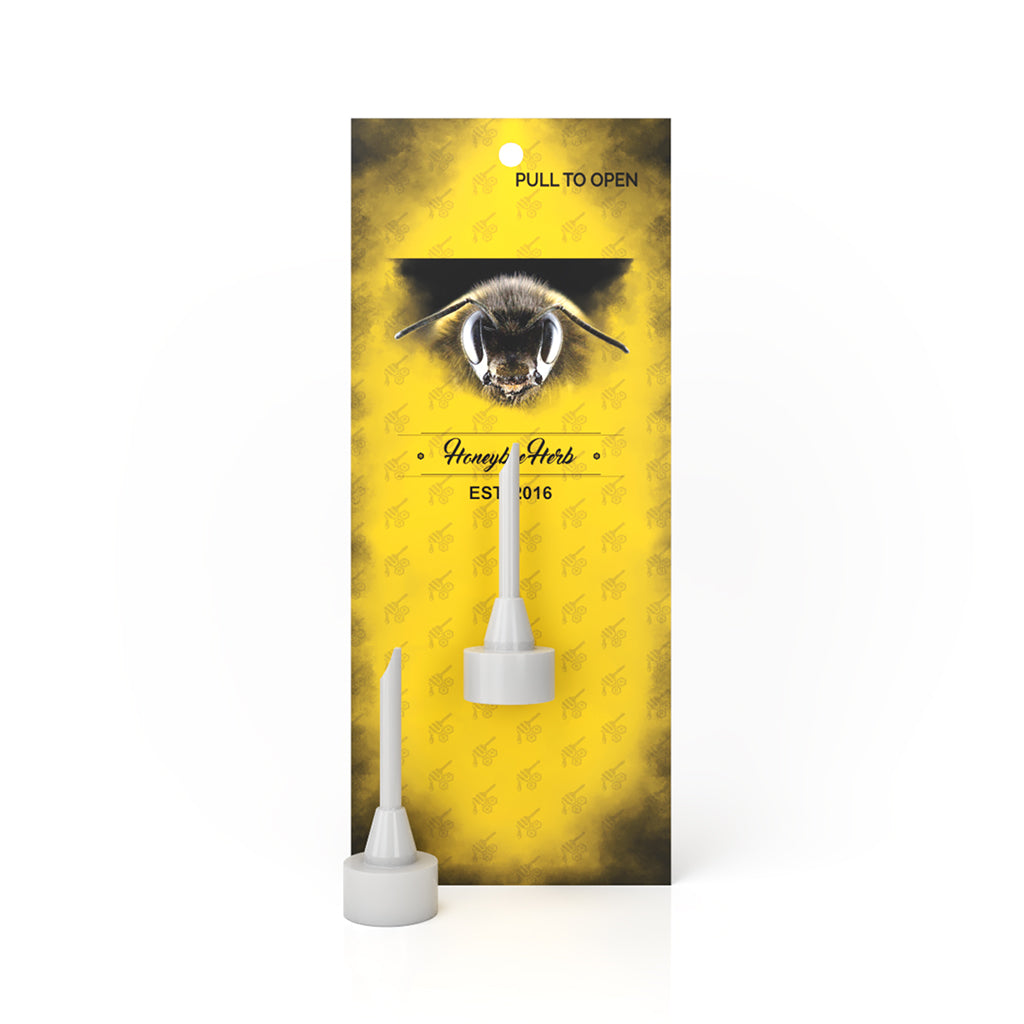 Front view of the Classic Ceramic Carb Cap against a bright yellow background, showing its rounded shape and simple design. Front view of the Classic Ceramic Carb Cap against a bright yellow background, showing its rounded shape and simple design.