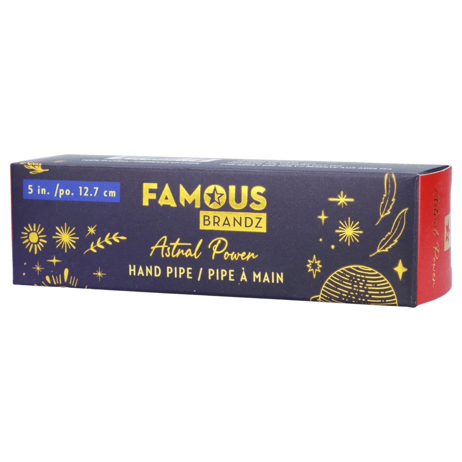 Famous Design - Astral Power Crystal Hand Pipe - Black - 5in Famous Design - Astral Power Crystal Hand Pipe - Black - 5in