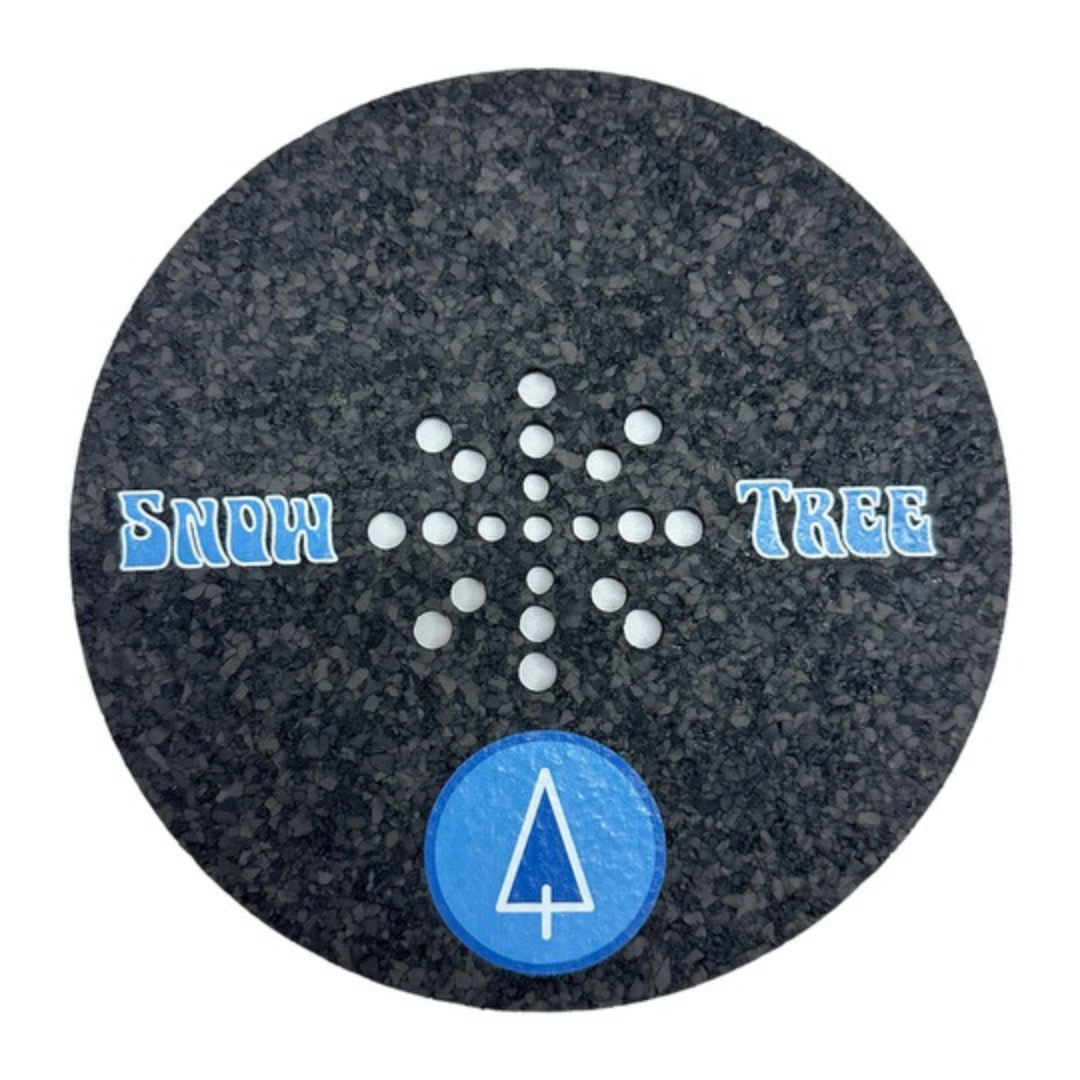 A top-down view of the Glass Sink Mat, featuring a circular pattern of dots on a dark surface. A top-down view of the Glass Sink Mat, featuring a circular pattern of dots on a dark surface.