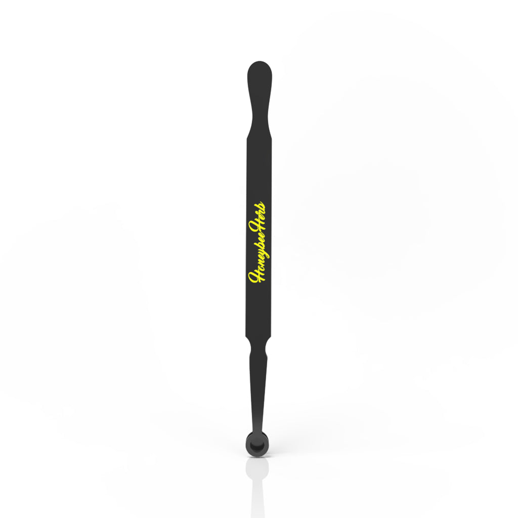 A studio shot of the Pearl Tweezers V3| displaying its sleek, metallic form against a white reflective surface. A studio shot of the Pearl Tweezers V3| displaying its sleek, metallic form against a white reflective surface.