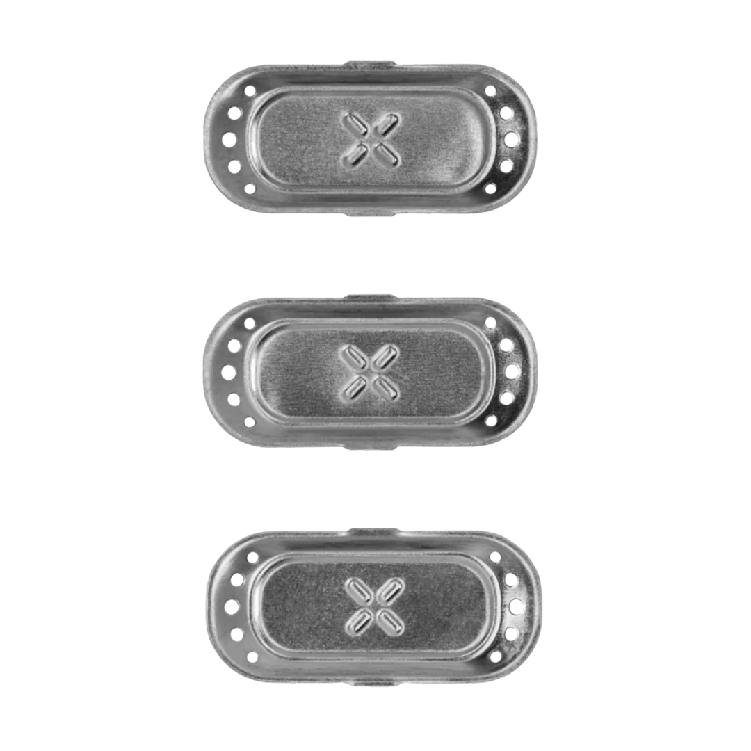 A top-down view of the 3D Oven Screens, showing a circular metal mesh with a dark background. A top-down view of the 3D Oven Screens, showing a circular metal mesh with a dark background.