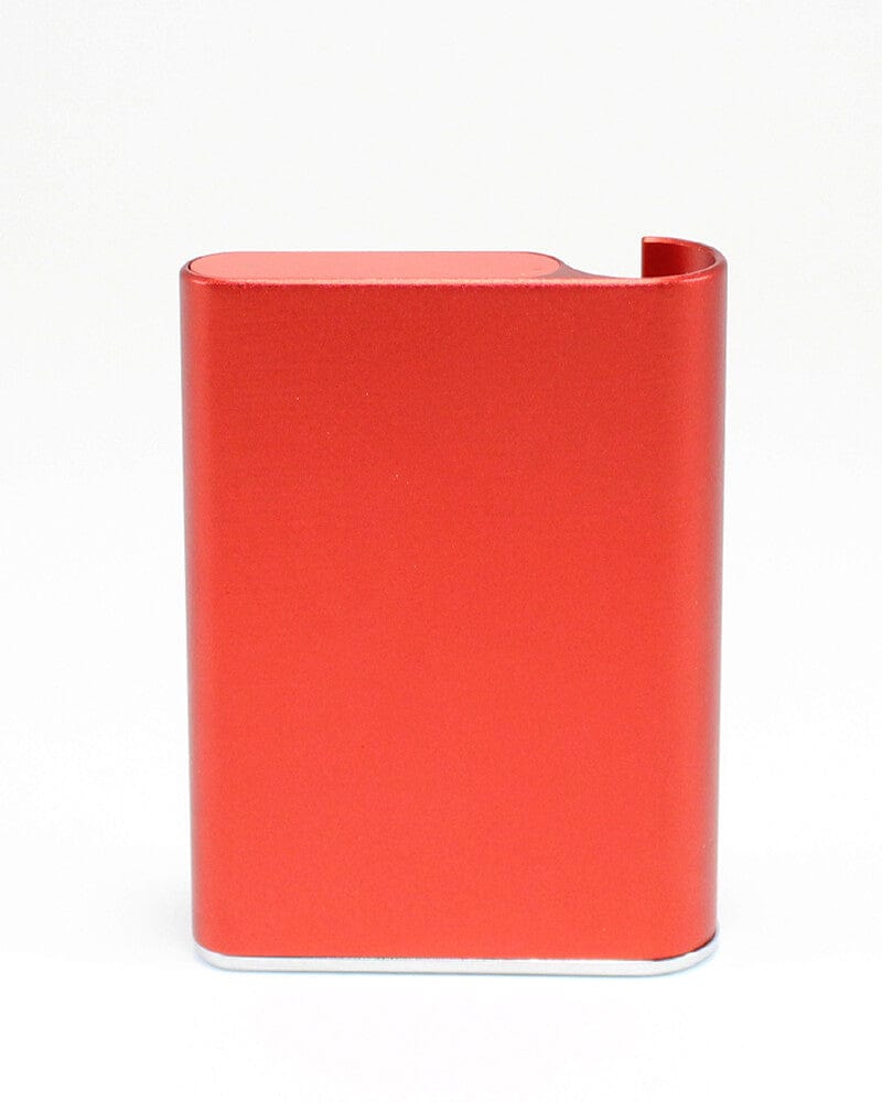 Front view of the Palm Cartridge Vaporizer, a sleek, metallic cartridge presented against a plain white background. Front view of the Palm Cartridge Vaporizer, a sleek, metallic cartridge presented against a plain white background.