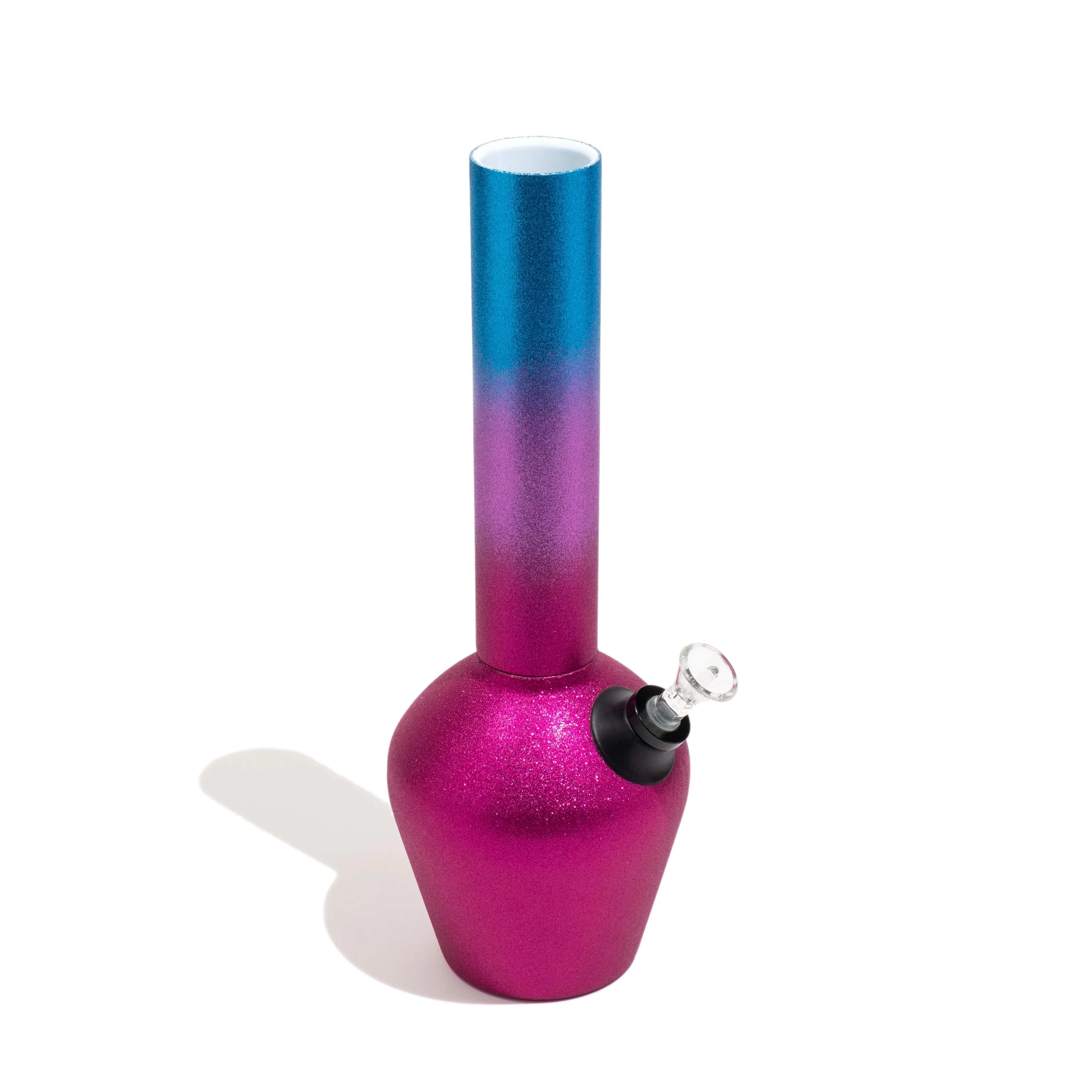 Front view of the Limited Edition Series Water Pipe, showcasing its purple gradient and simple, sleek design against a plain white backdrop. Front view of the Limited Edition Series Water Pipe, showcasing its purple gradient and simple, sleek design against a plain white backdrop.
