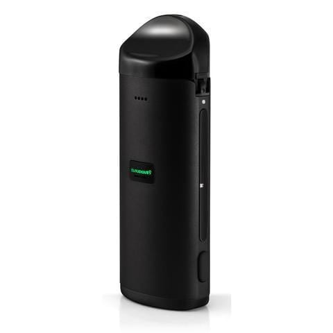 Front view of the Atomic9 Vaporizer, a sleek, black handheld device against a neutral background. Front view of the Atomic9 Vaporizer, a sleek, black handheld device against a neutral background.
