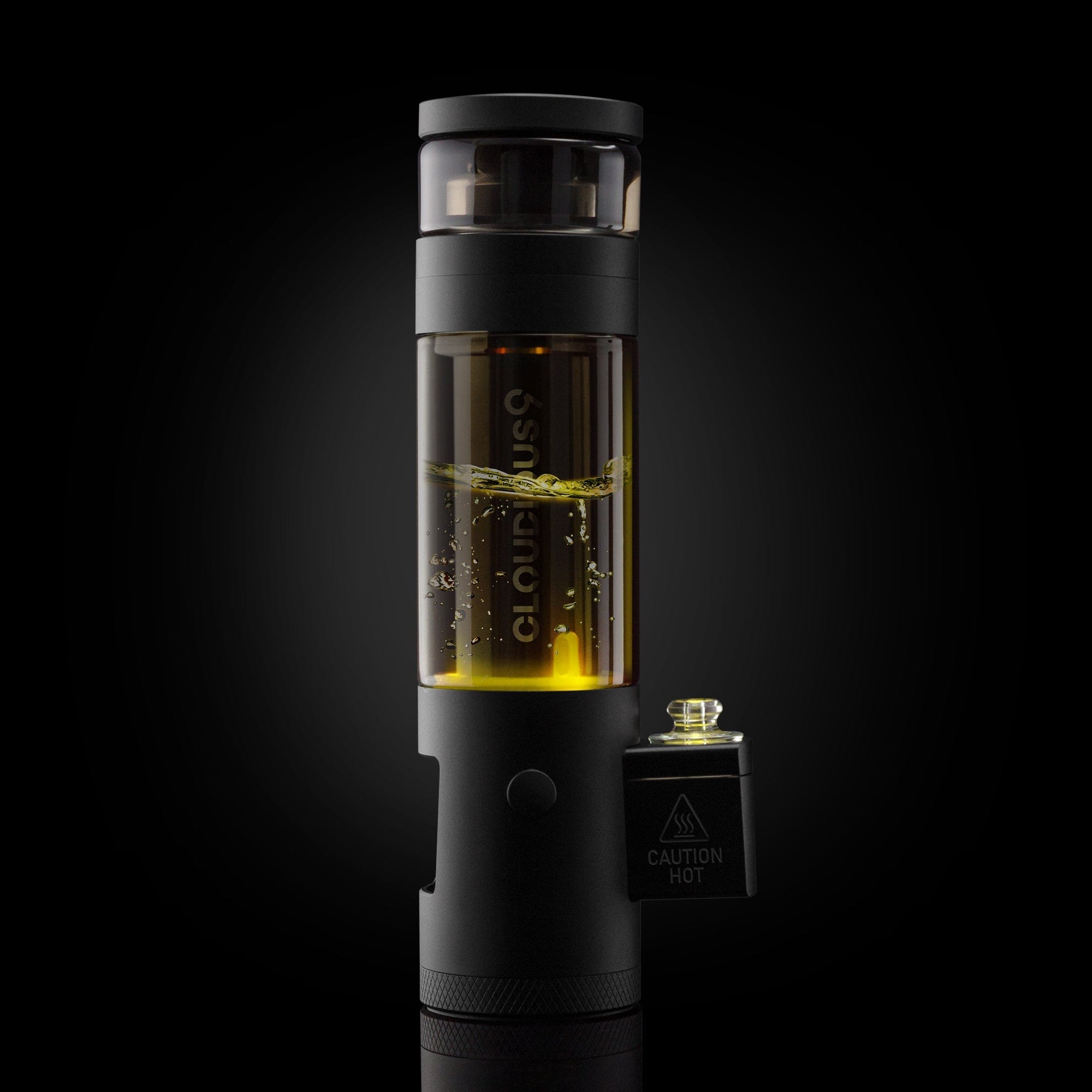 A studio shot of the Hydrology9 NX Flower & Concentrate Vaporizer, showcasing its sleek, metallic finish and cylindrical design. A studio shot of the Hydrology9 NX Flower & Concentrate Vaporizer, showcasing its sleek, metallic finish and cylindrical design.