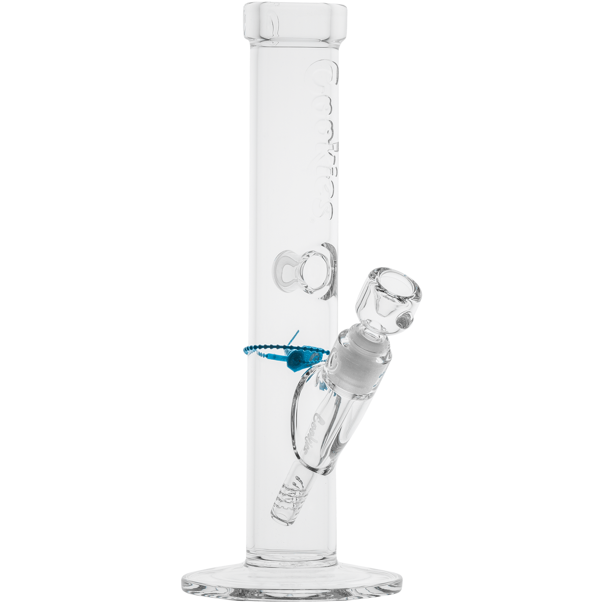 A front view of the 13" Flame Straight Bong, showcasing its clear glass construction and simple cylindrical shape. A front view of the 13" Flame Straight Bong, showcasing its clear glass construction and simple cylindrical shape.