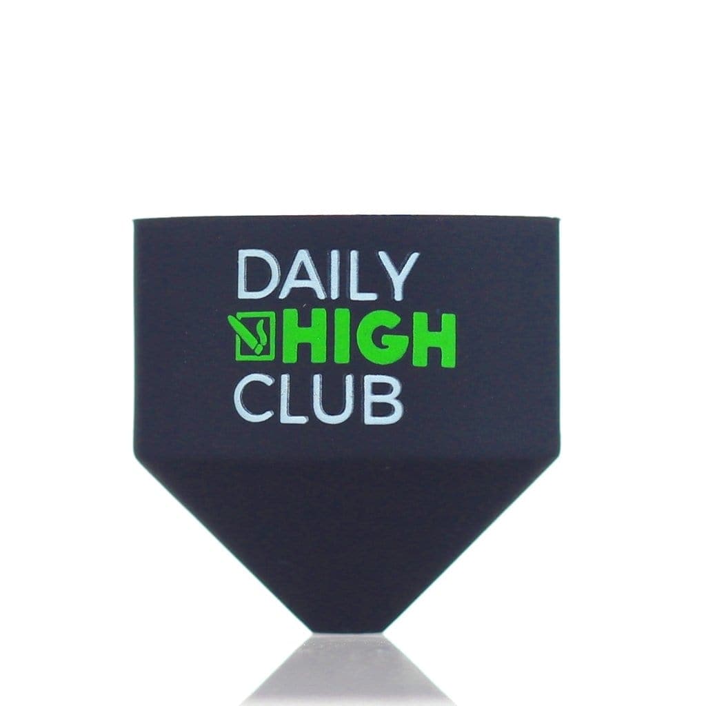 Close-up of the Daily High Club Dab Cap, showing its reflective surface and angled perspective on a clean white background. Close-up of the Daily High Club Dab Cap, showing its reflective surface and angled perspective on a clean white background.