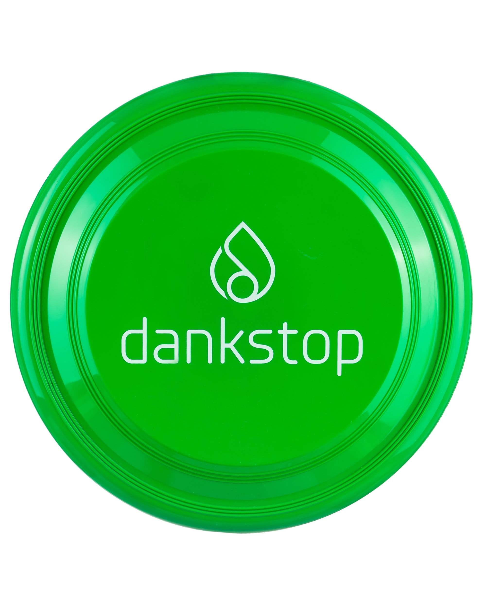 Front view of the Frisbee, a bright green disc isolated on a white background. Front view of the Frisbee, a bright green disc isolated on a white background.