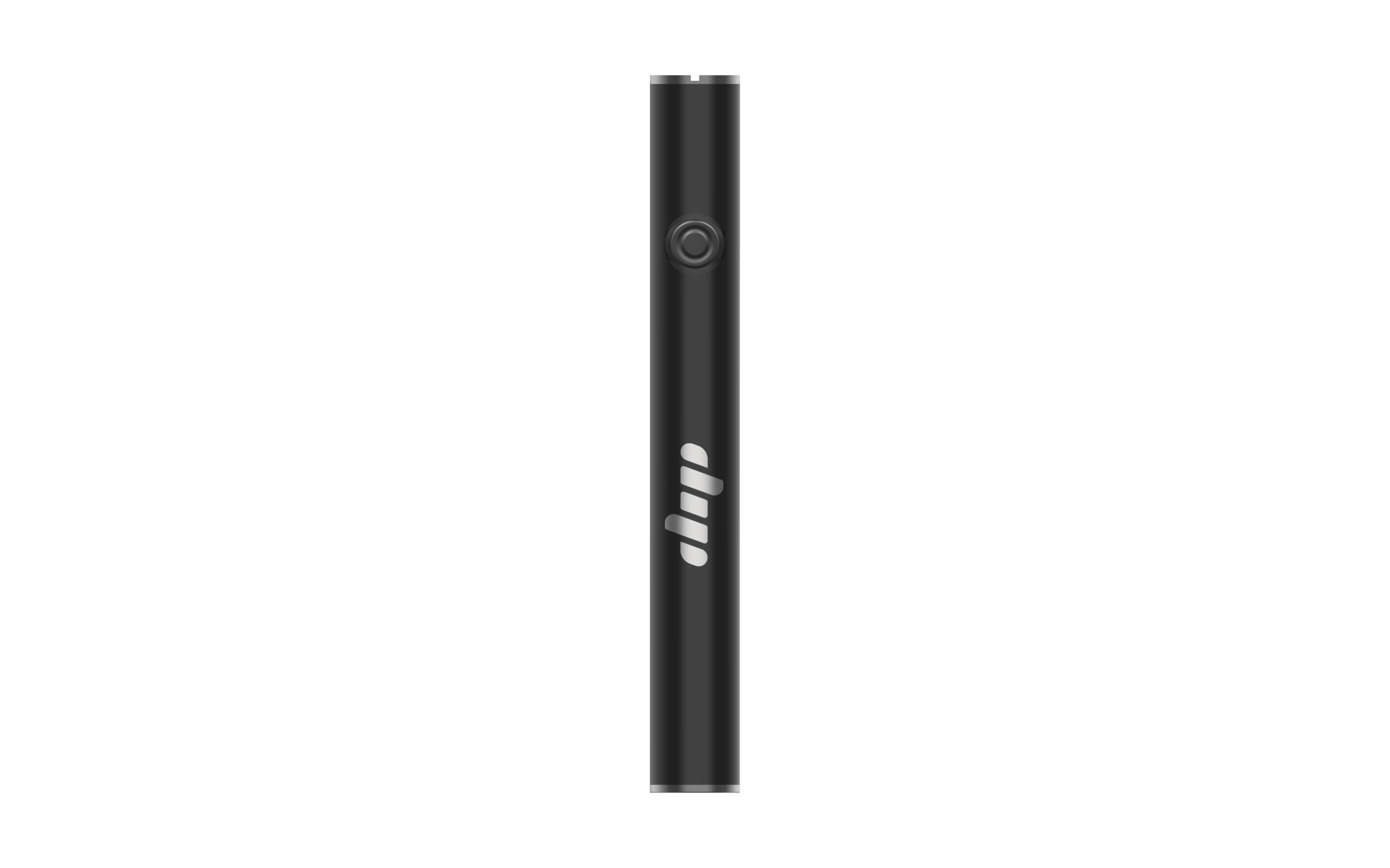 Front view of the 350mAh 510 Battery, a sleek, black cylindrical device with a metallic button detail. Front view of the 350mAh 510 Battery, a sleek, black cylindrical device with a metallic button detail.