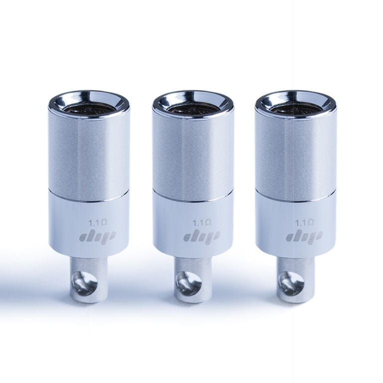 A close-up shot of the Dipper Quartz Crystal Atomizer Attachment 3-Pack, showcasing the trio arranged in a clean, minimalist composition. A close-up shot of the Dipper Quartz Crystal Atomizer Attachment 3-Pack, showcasing the trio arranged in a clean, minimalist composition.