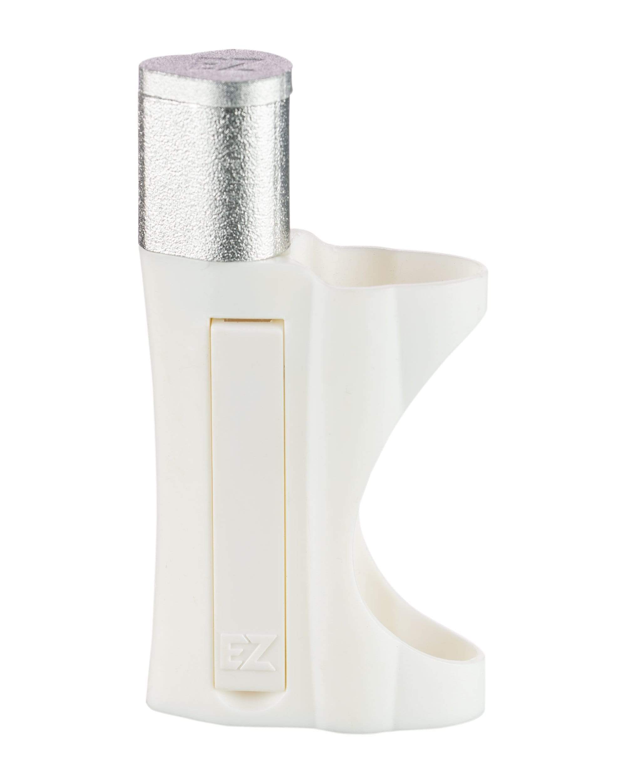 A studio shot of the EZ Pipe, featuring its clean, modern design and smooth, curved form against a white background. A studio shot of the EZ Pipe, featuring its clean, modern design and smooth, curved form against a white background.