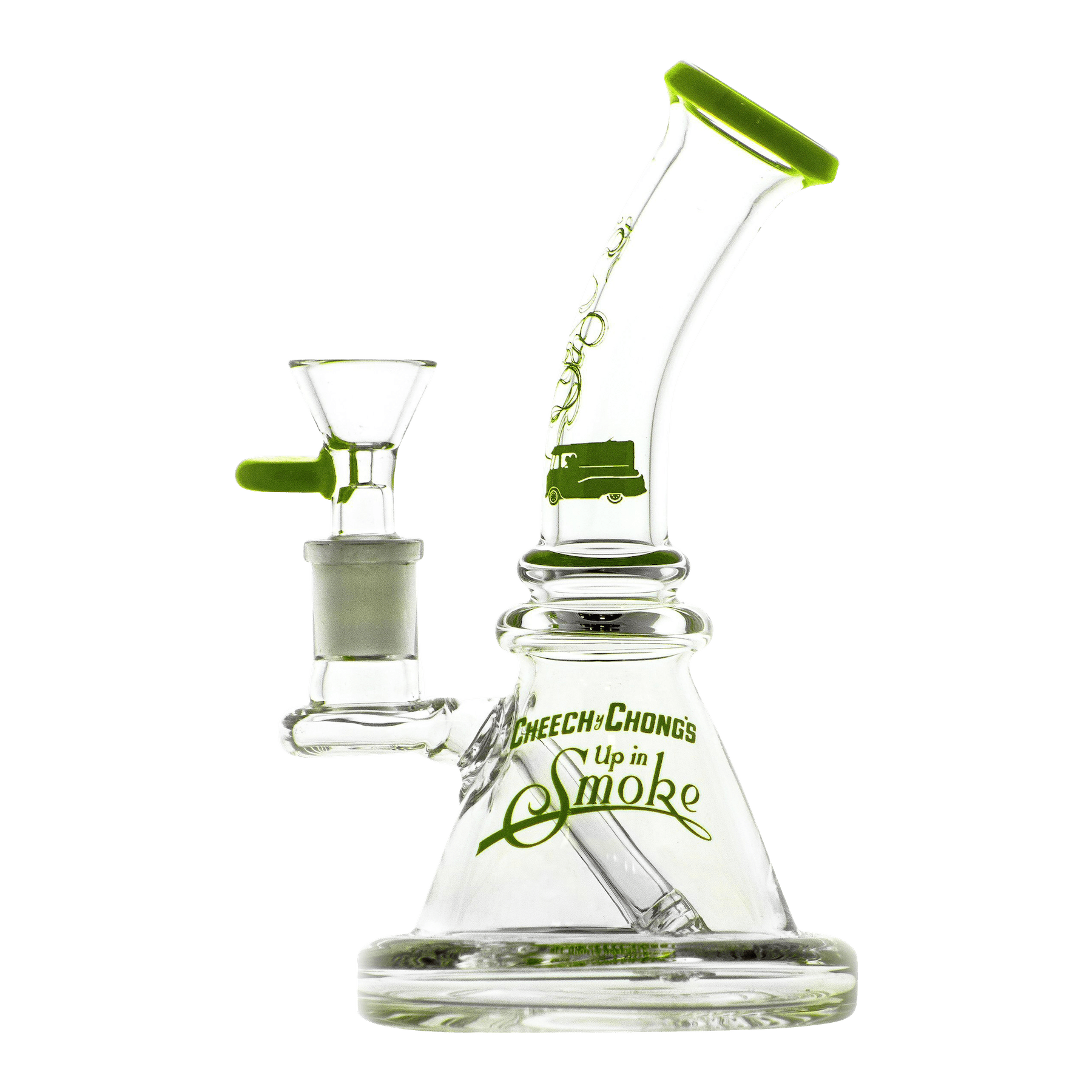 A front view of the Strawberry 7" Water Pipe, showcasing its clear glass construction and simple cylindrical shape. A front view of the Strawberry 7" Water Pipe, showcasing its clear glass construction and simple cylindrical shape.