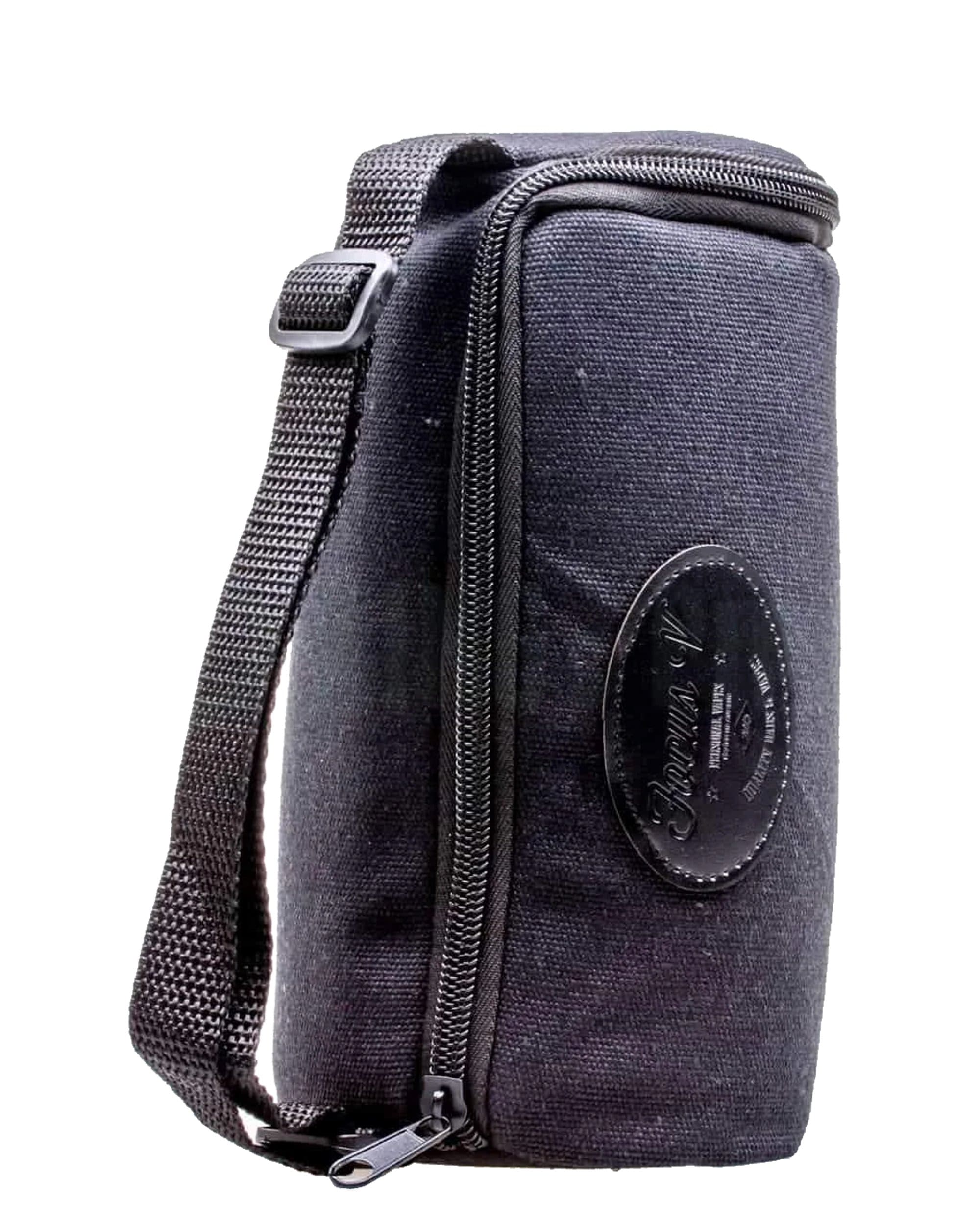 Close-up view of the Carta Soft Carrying Case with a black strap and zipper, displayed against a dark background. Close-up view of the Carta Soft Carrying Case with a black strap and zipper, displayed against a dark background.