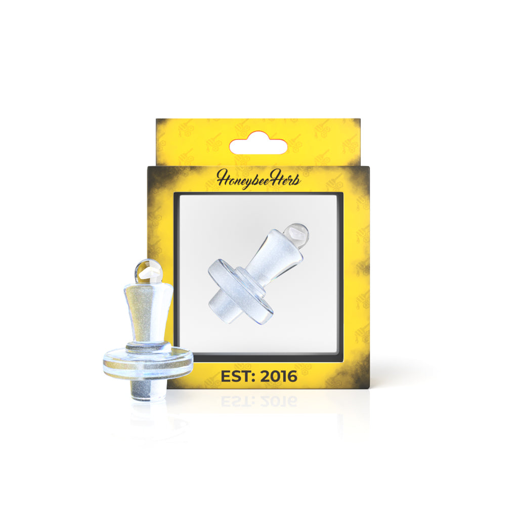 A close-up of the Opal Starlight Control Tower Cap, highlighting its clear construction and minimalist design against a neutral backdrop. A close-up of the Opal Starlight Control Tower Cap, highlighting its clear construction and minimalist design against a neutral backdrop.