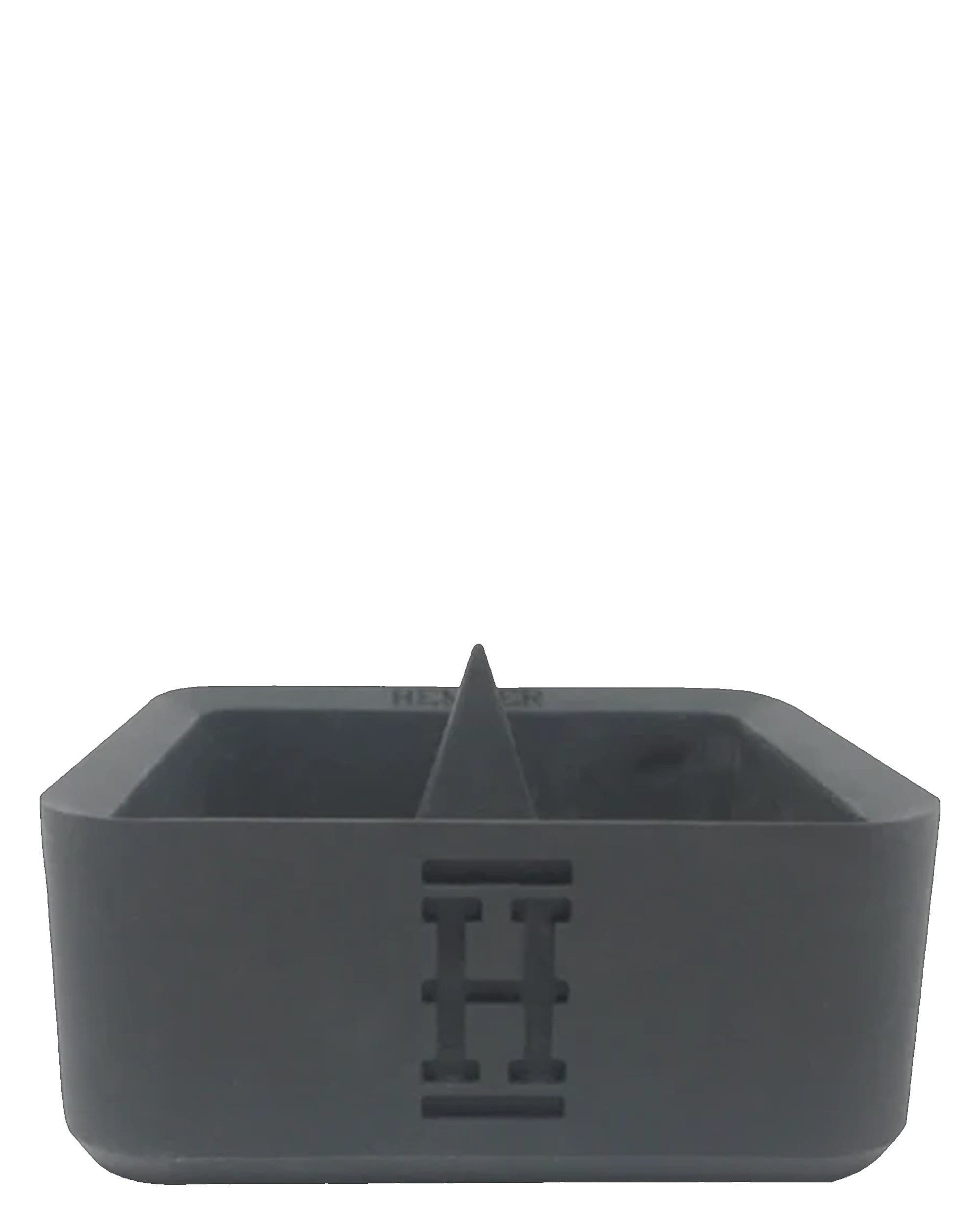 A top-down view of the Cache Debowling Ashtray, showing its simple, dark-colored, bowl-like shape. A top-down view of the Cache Debowling Ashtray, showing its simple, dark-colored, bowl-like shape.