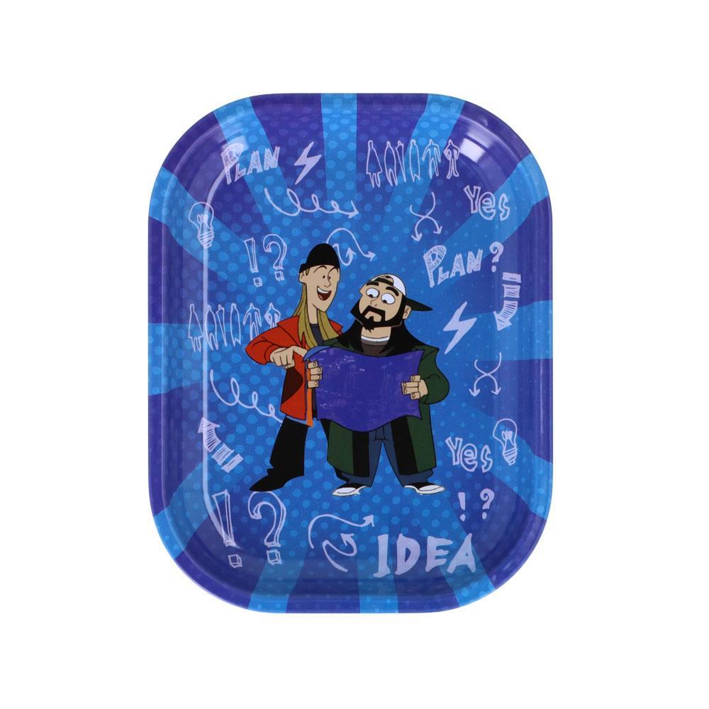 Overhead view of the Think Rolling Tray displaying a clean, patterned surface against a neutral backdrop. Overhead view of the Think Rolling Tray displaying a clean, patterned surface against a neutral backdrop.