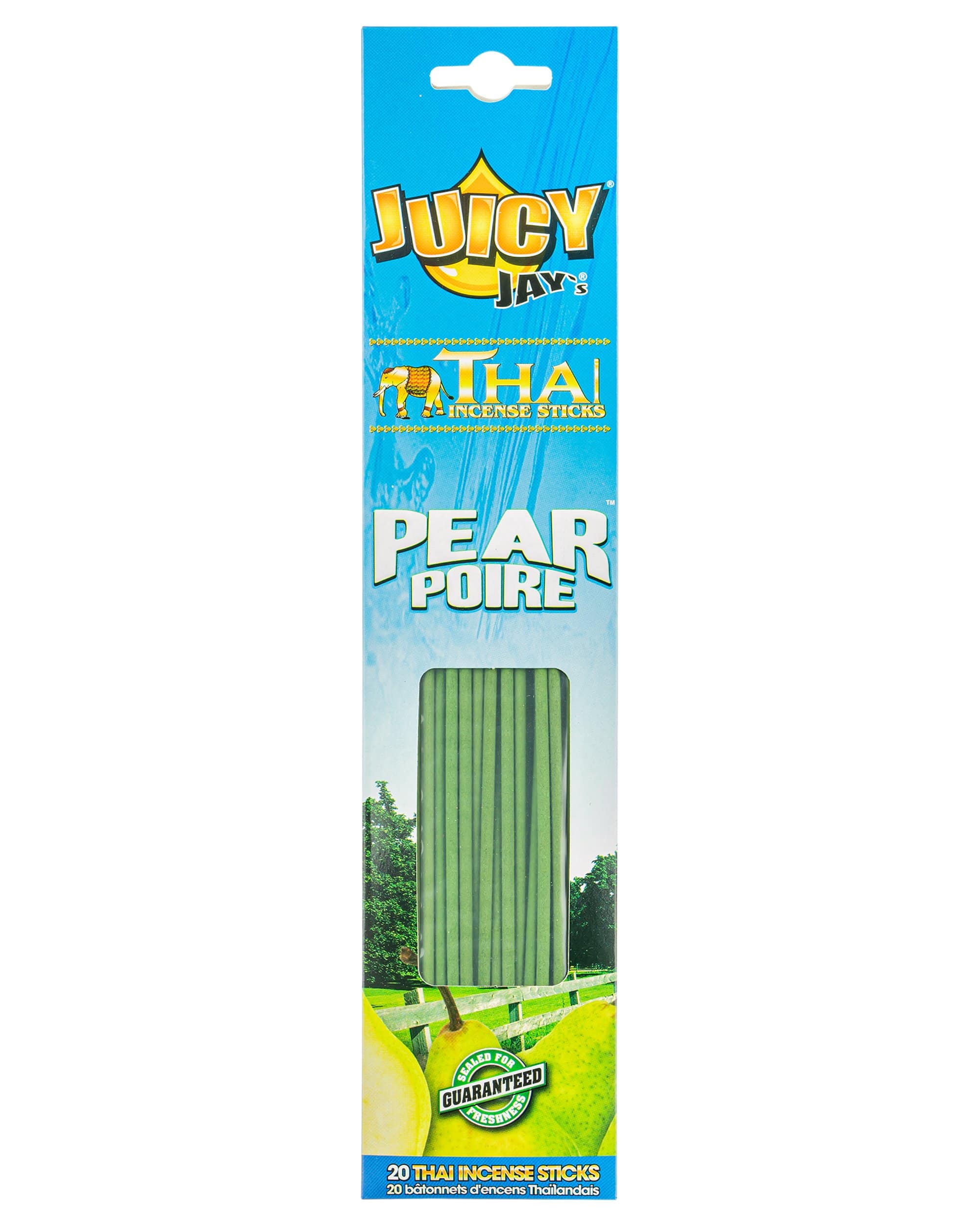 Front view of Thai Incense Sticks packaging with bold typography and branding, showcasing the product's name and logo against a vibrant backdrop. Front view of Thai Incense Sticks packaging with bold typography and branding, showcasing the product's name and logo against a vibrant backdrop.
