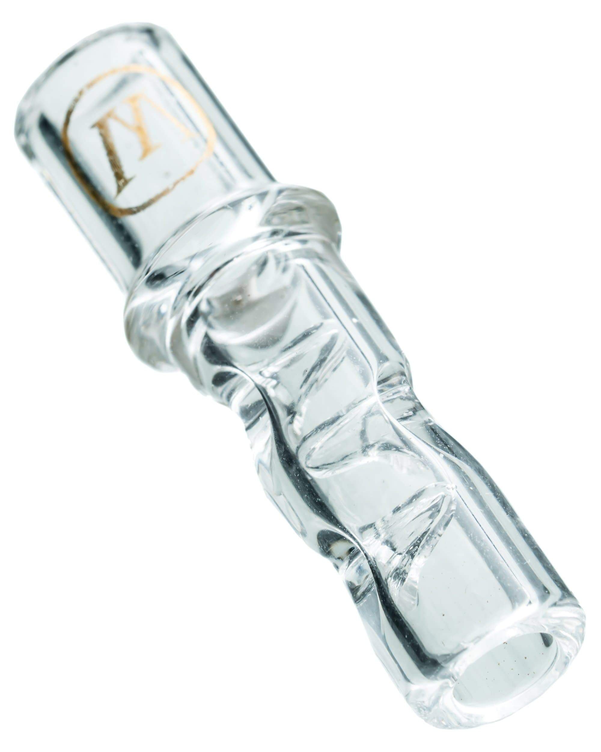 A close-up, angled view of Glass Filter Tips, displaying the clear glass material and simple cylindrical shape. A close-up, angled view of Glass Filter Tips, displaying the clear glass material and simple cylindrical shape.