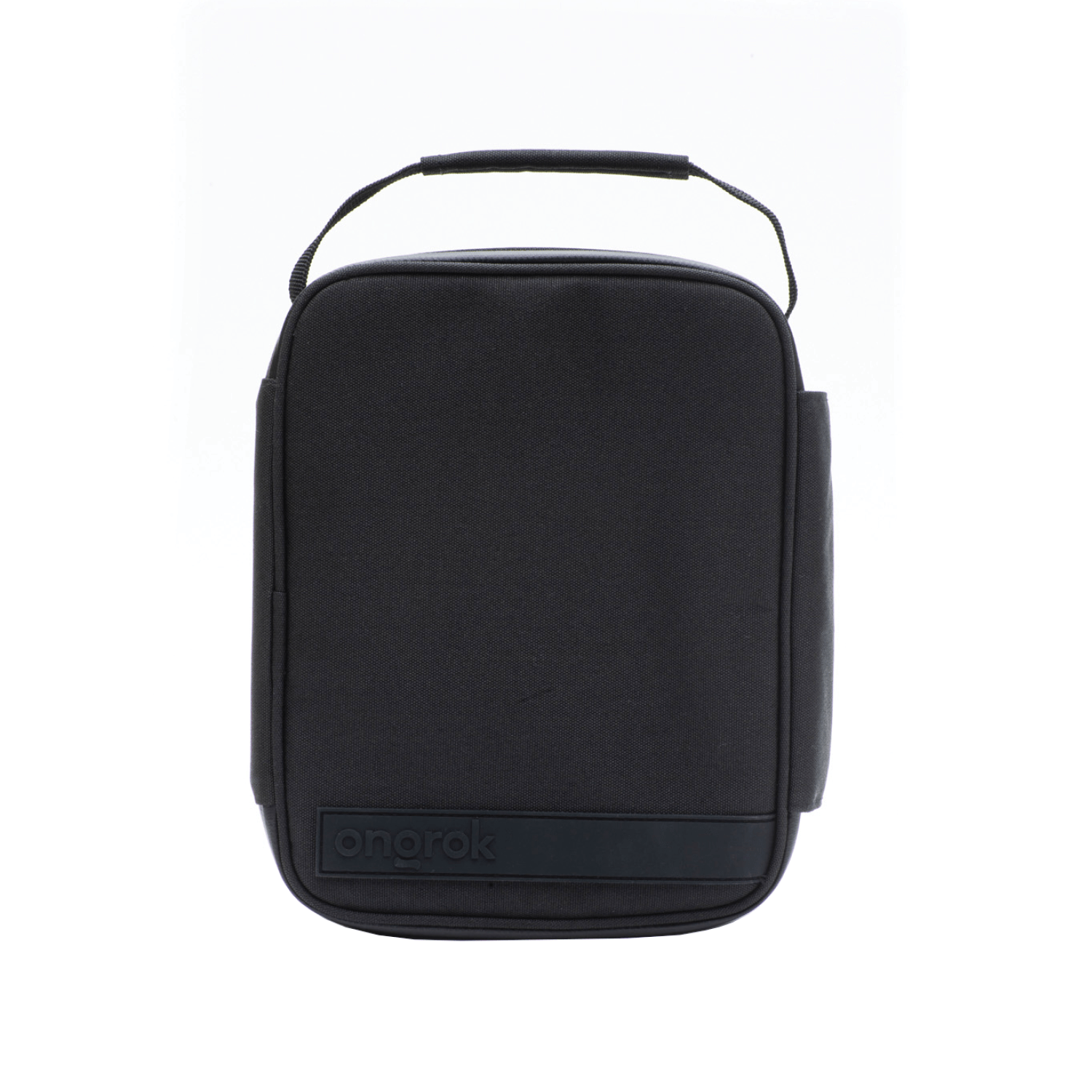 Front view of the Large Carbon-Lined Locking Case, a dark, rectangular case with a carrying handle. Front view of the Large Carbon-Lined Locking Case, a dark, rectangular case with a carrying handle.