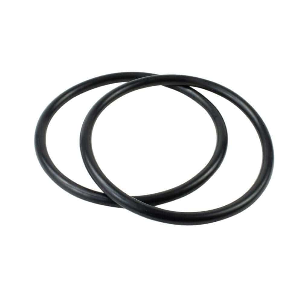 Overhead view of the Grinder Bumper Rings, showcasing their circular shape and black rubber material. Overhead view of the Grinder Bumper Rings, showcasing their circular shape and black rubber material.