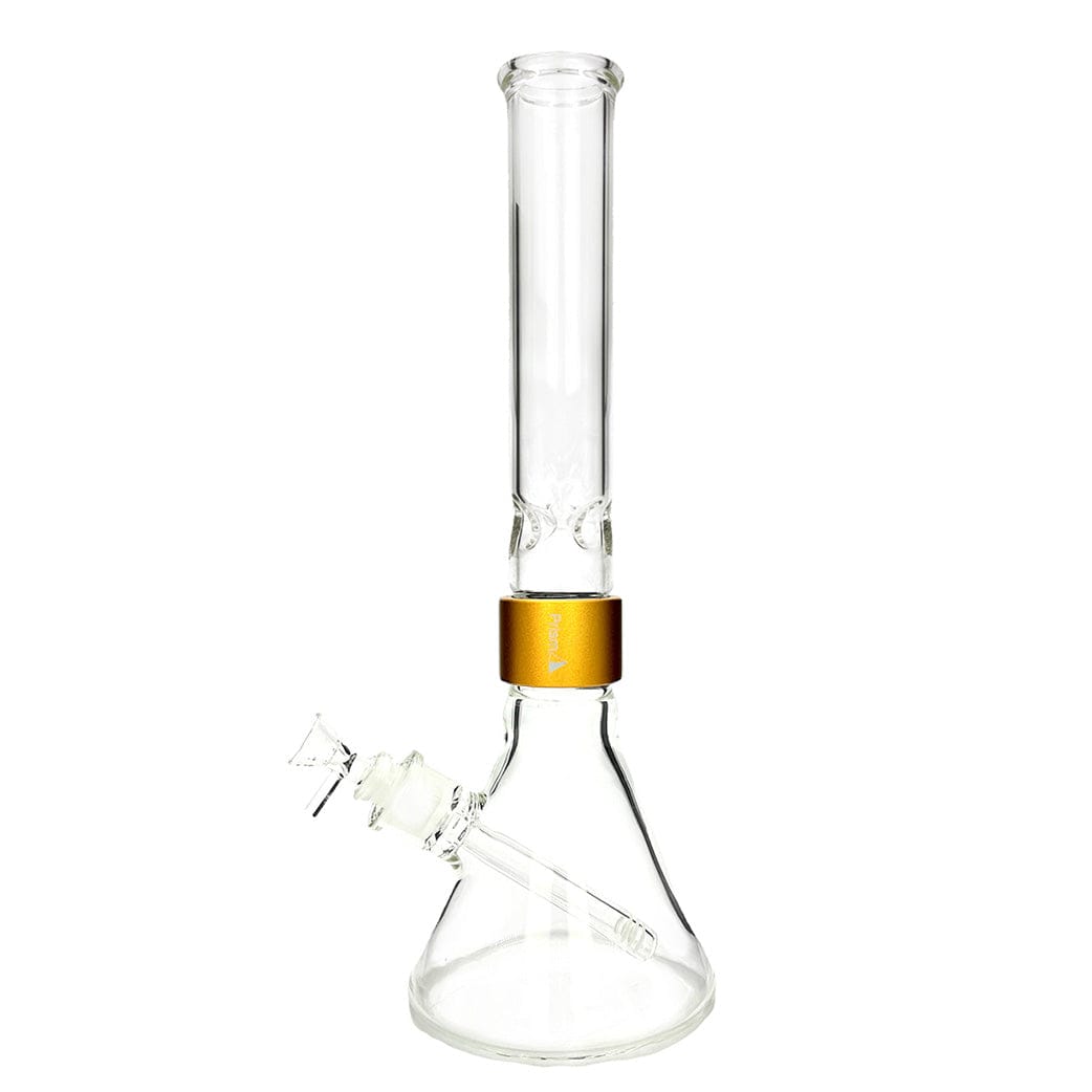 Front view of the Clear Tall Beaker Single Stack, a clear glass beaker with a simple, stacked design against a plain white background. Front view of the Clear Tall Beaker Single Stack, a clear glass beaker with a simple, stacked design against a plain white background.