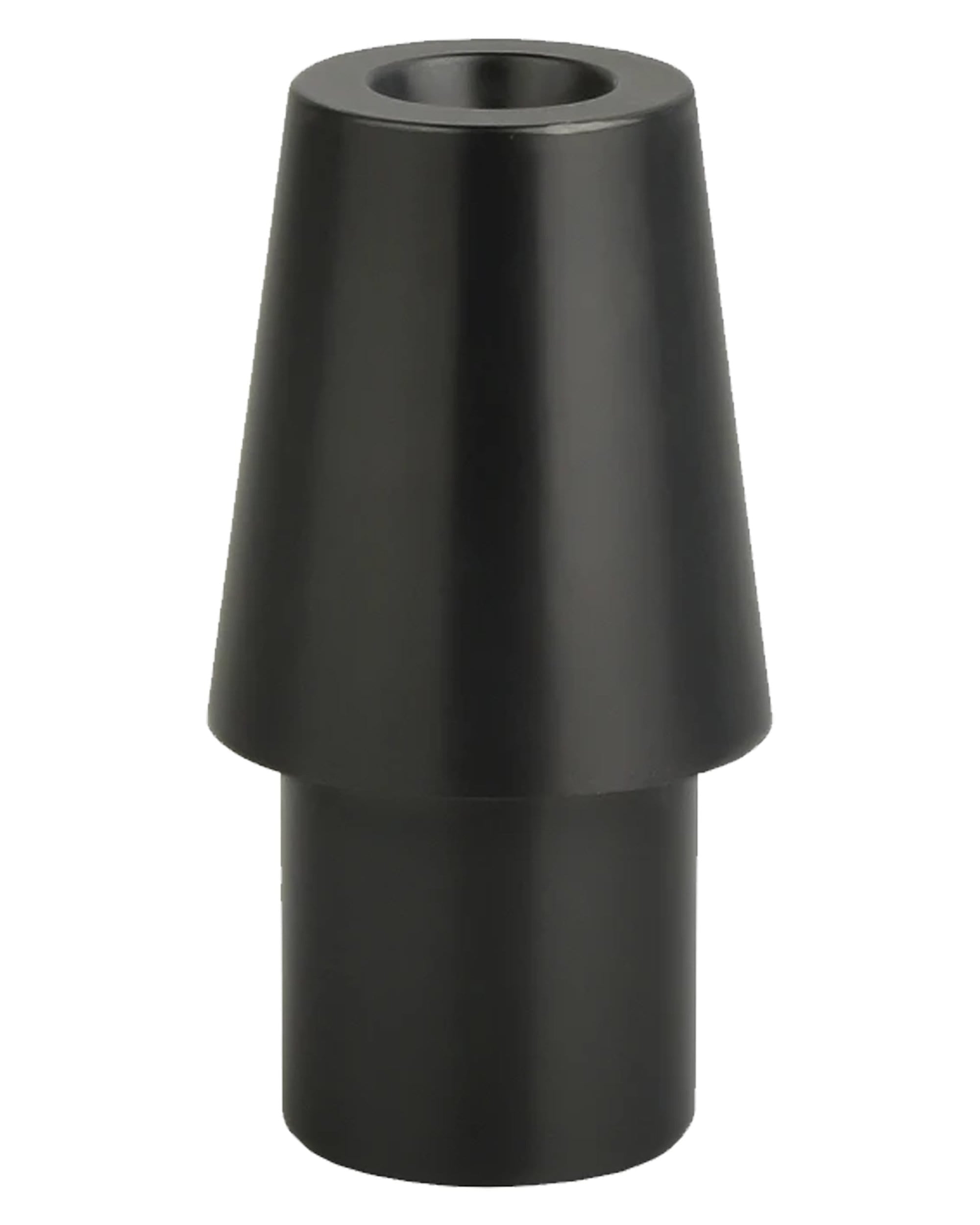 Front view of the RöK Replacement Mouthpiece, a black, cylindrical component with a slightly tapered top. Front view of the RöK Replacement Mouthpiece, a black, cylindrical component with a slightly tapered top.