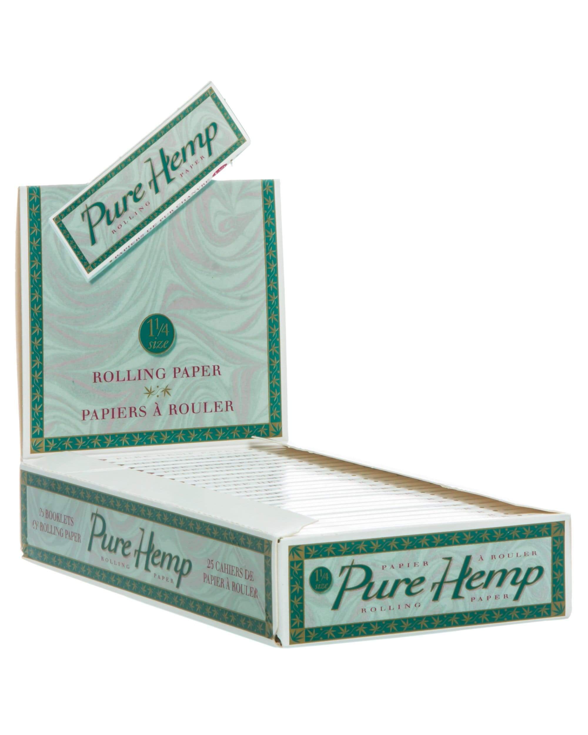 Front view of the Pure Hemp Classic Rolling Papers package, showing the branded design and text on a white background. Front view of the Pure Hemp Classic Rolling Papers package, showing the branded design and text on a white background.