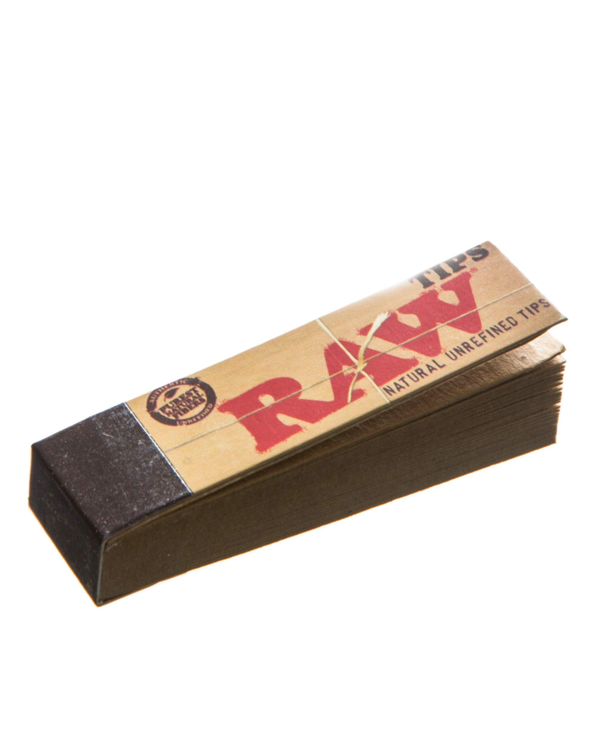 Close-up of a stack of RAW Rolling Paper Tips, neatly arranged with the brand logo prominently displayed on the packaging. Close-up of a stack of RAW Rolling Paper Tips, neatly arranged with the brand logo prominently displayed on the packaging.