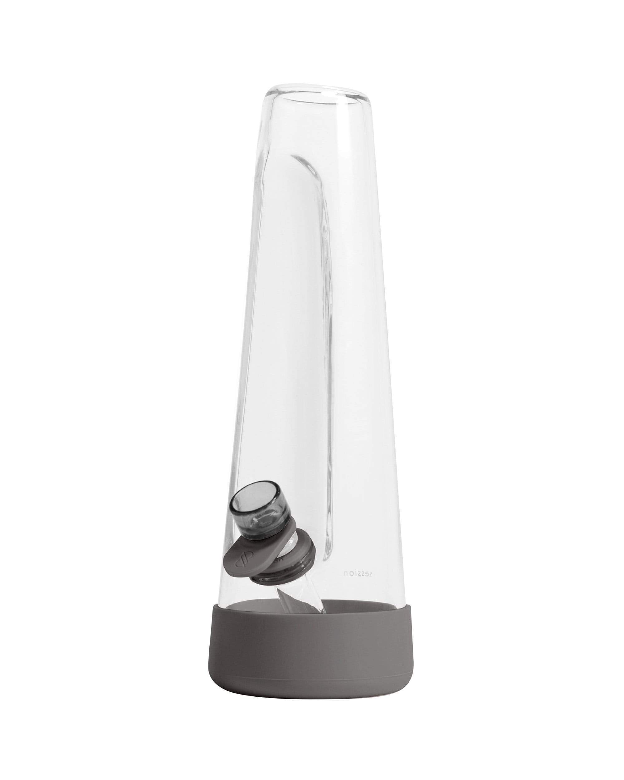 A front view of the 10" Designer Bong, showcasing its clear glass construction and minimalist design. A front view of the 10" Designer Bong, showcasing its clear glass construction and minimalist design.
