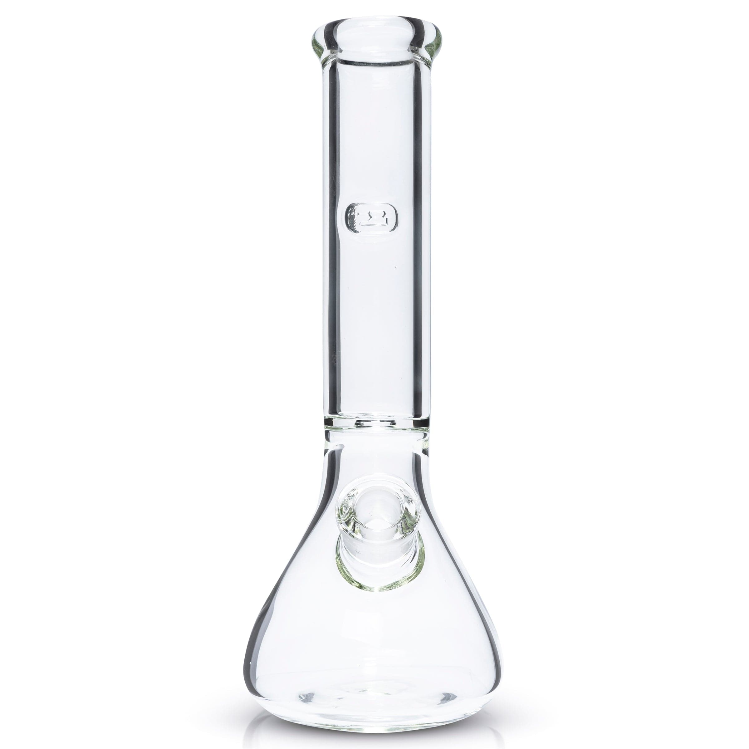 Front view of the 12" The Original Tank Beaker Bundle, featuring a clear glass beaker with a smooth, reflective surface. Front view of the 12" The Original Tank Beaker Bundle, featuring a clear glass beaker with a smooth, reflective surface.