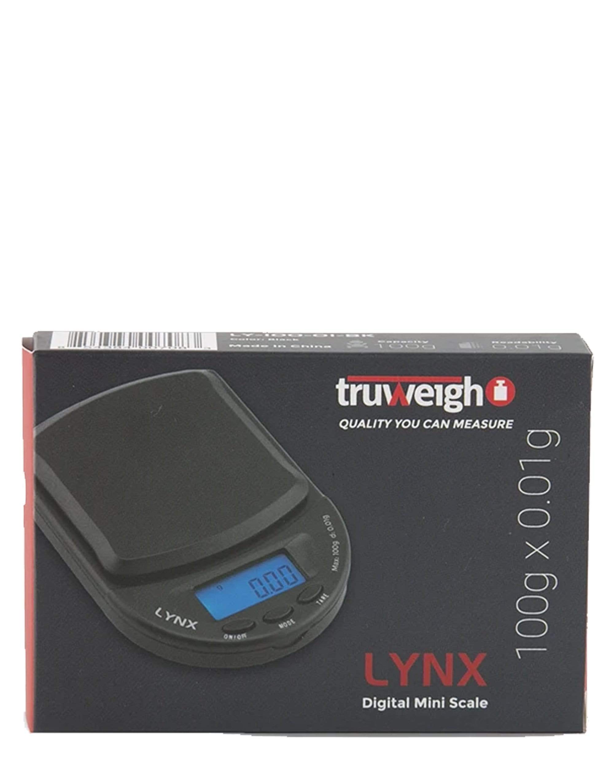 A close-up of the Lynx Scale displays a digital readout on its sleek, black surface, angled slightly for visibility. A close-up of the Lynx Scale displays a digital readout on its sleek, black surface, angled slightly for visibility.