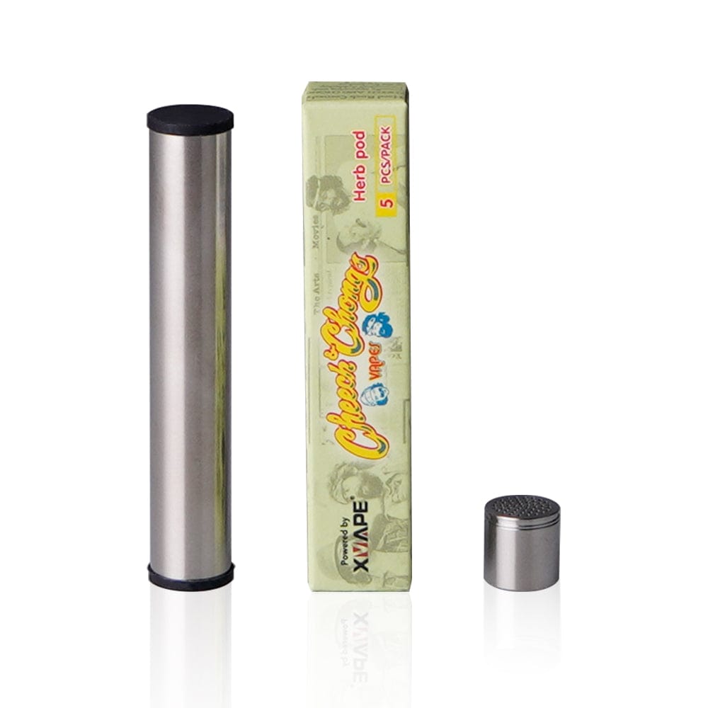 Close-up of the Mambo Herb Pod Capsule 5-Pack against a dark background, highlighting the capsule’s rounded design. Close-up of the Mambo Herb Pod Capsule 5-Pack against a dark background, highlighting the capsule’s rounded design.