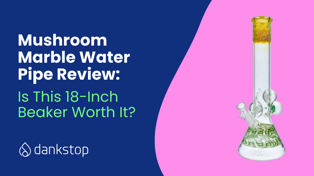 Mushroom Marble Water Pipe - 18 in.